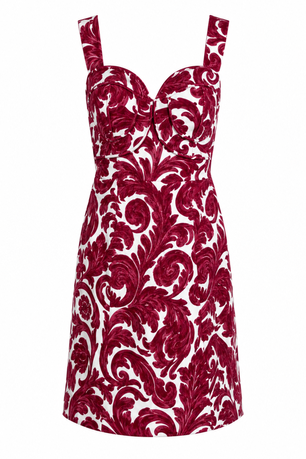 Callie Maroon Paisley Mini Dress