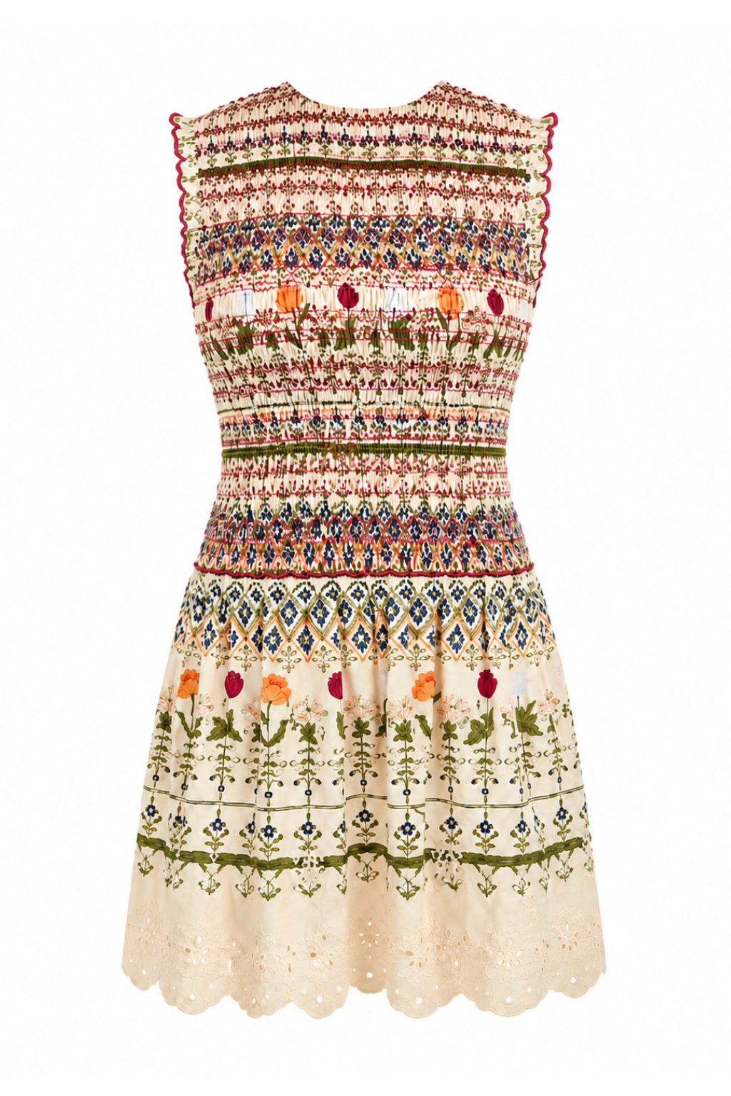 Cynthia Ivory Lorelei Garden Mini Dress