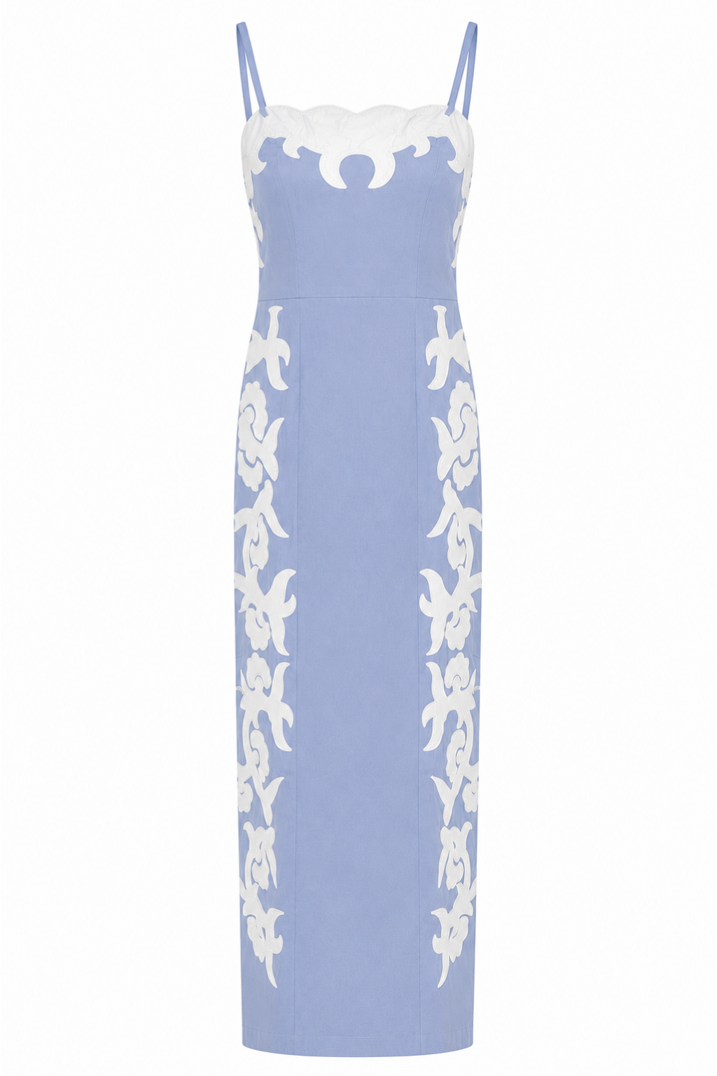 Denver Coastal Blue Motif Midi Dress