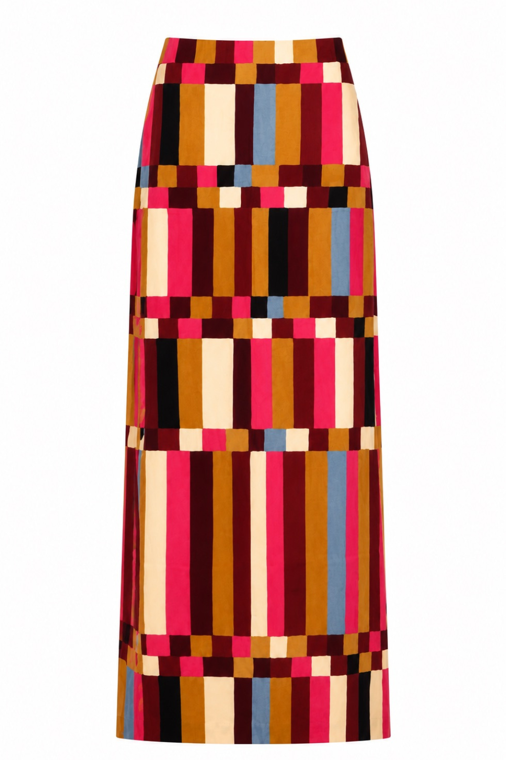Dillon Autumn Stripe Midi Skirt