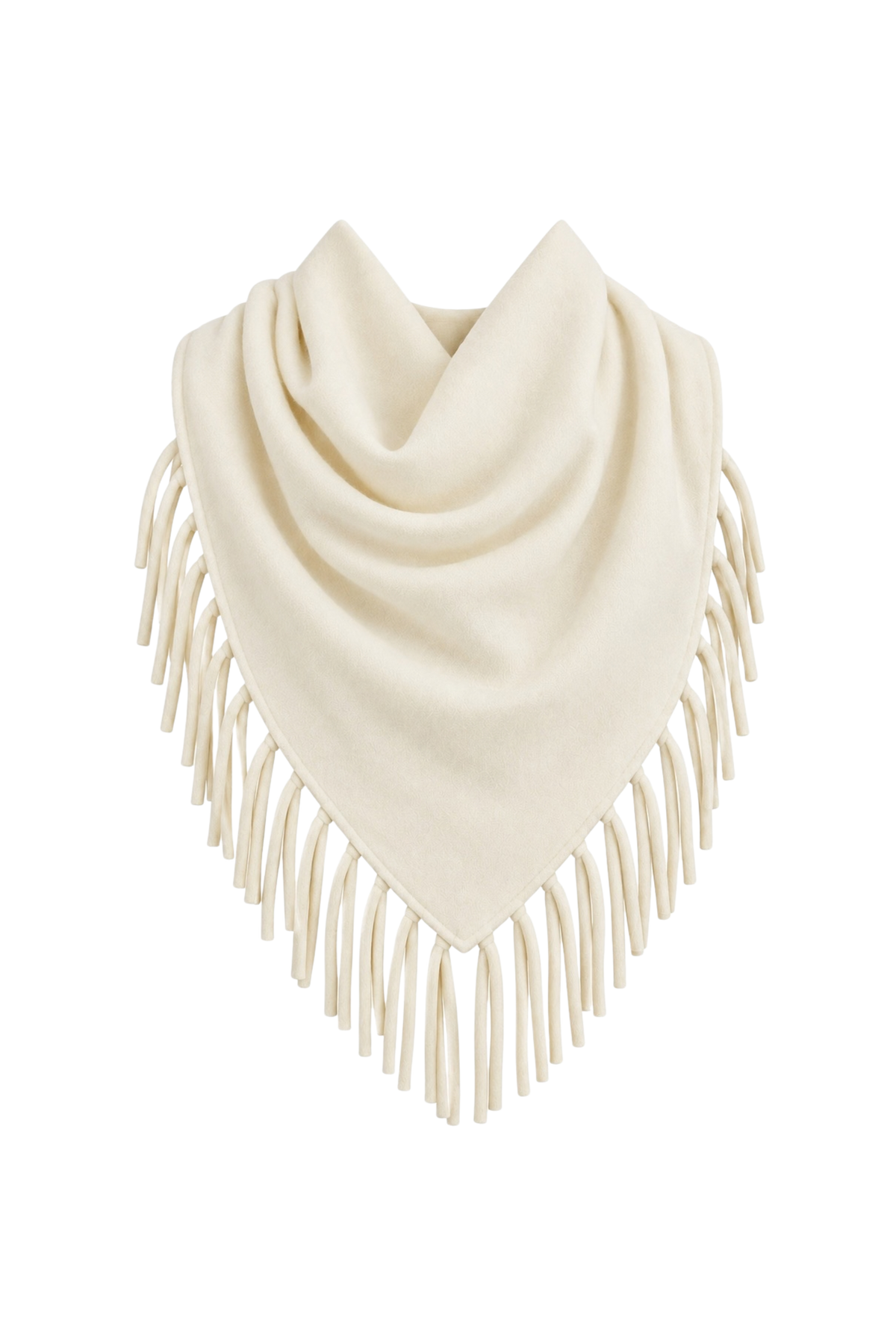 Ivory Fringe Neck Scarf