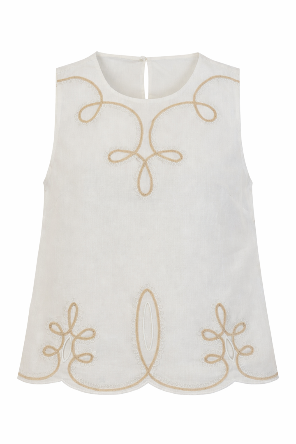 Hampton Ivory Embroidery Tank