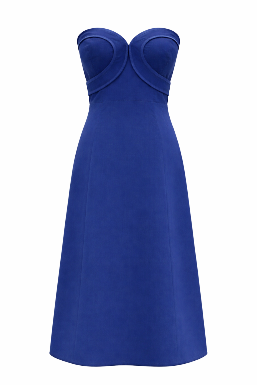 Hayden Royal Blue Strapless Midi Dress