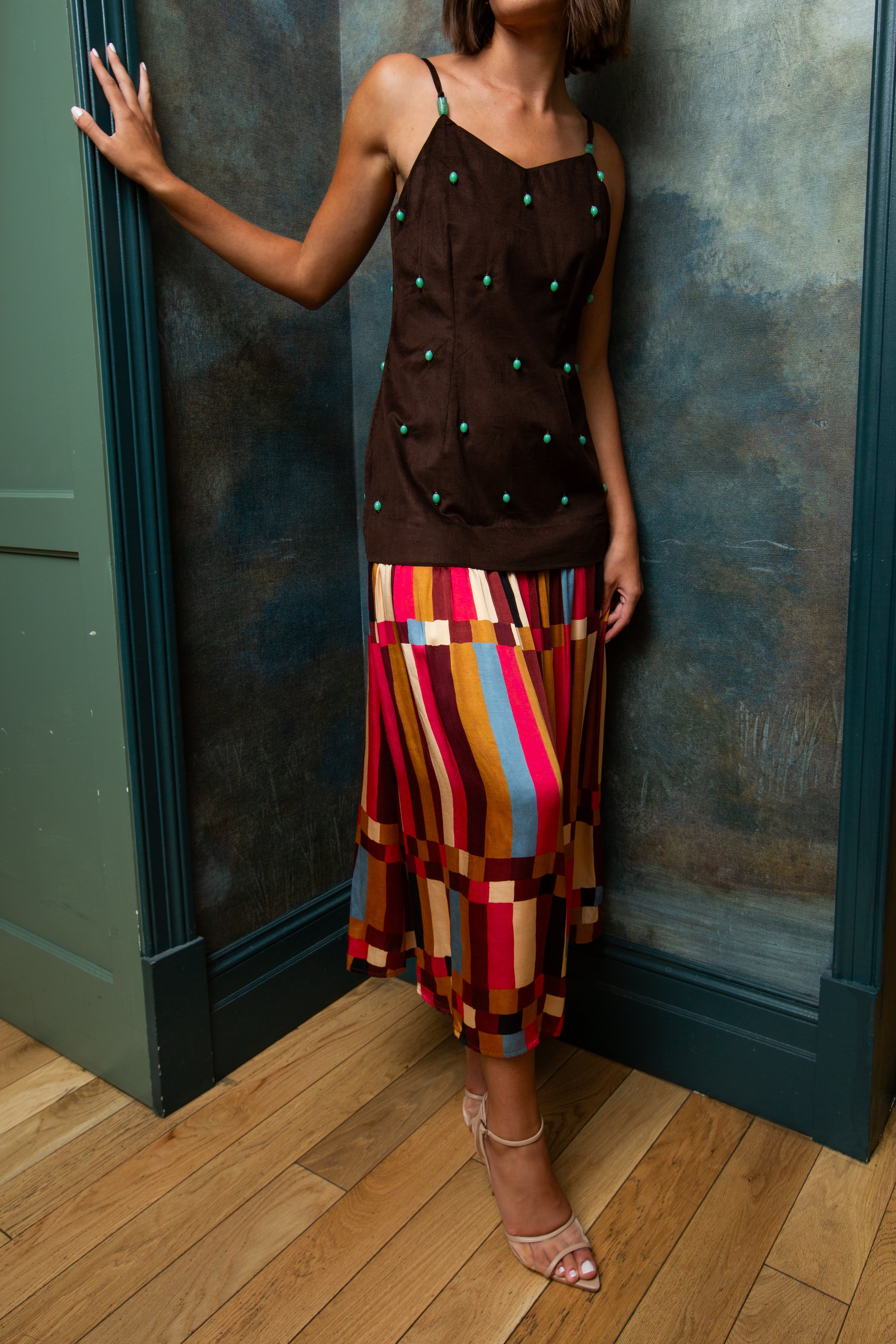 Henry Autumn Stripe Midi Dress