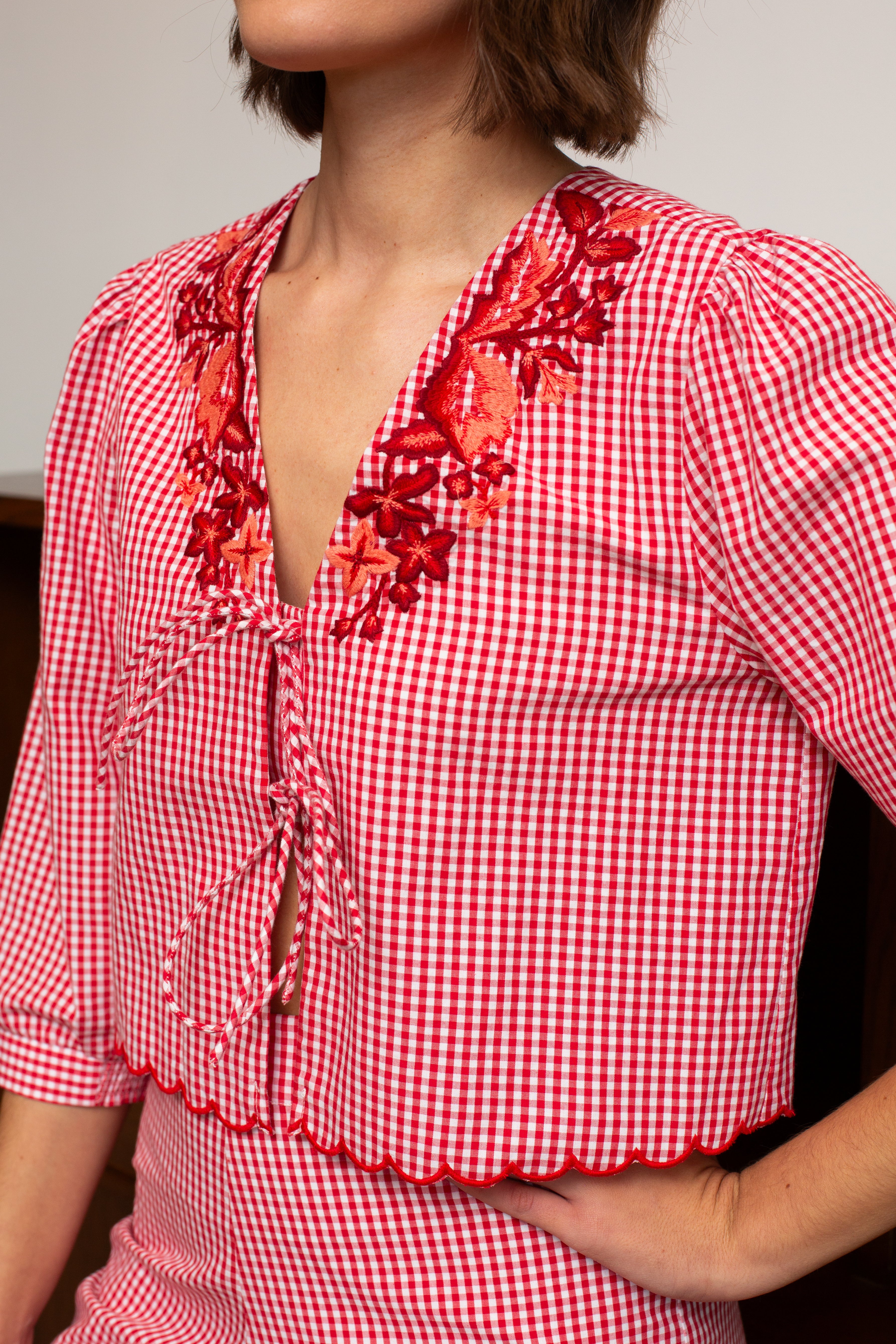 Jane Picnic Plaid Top