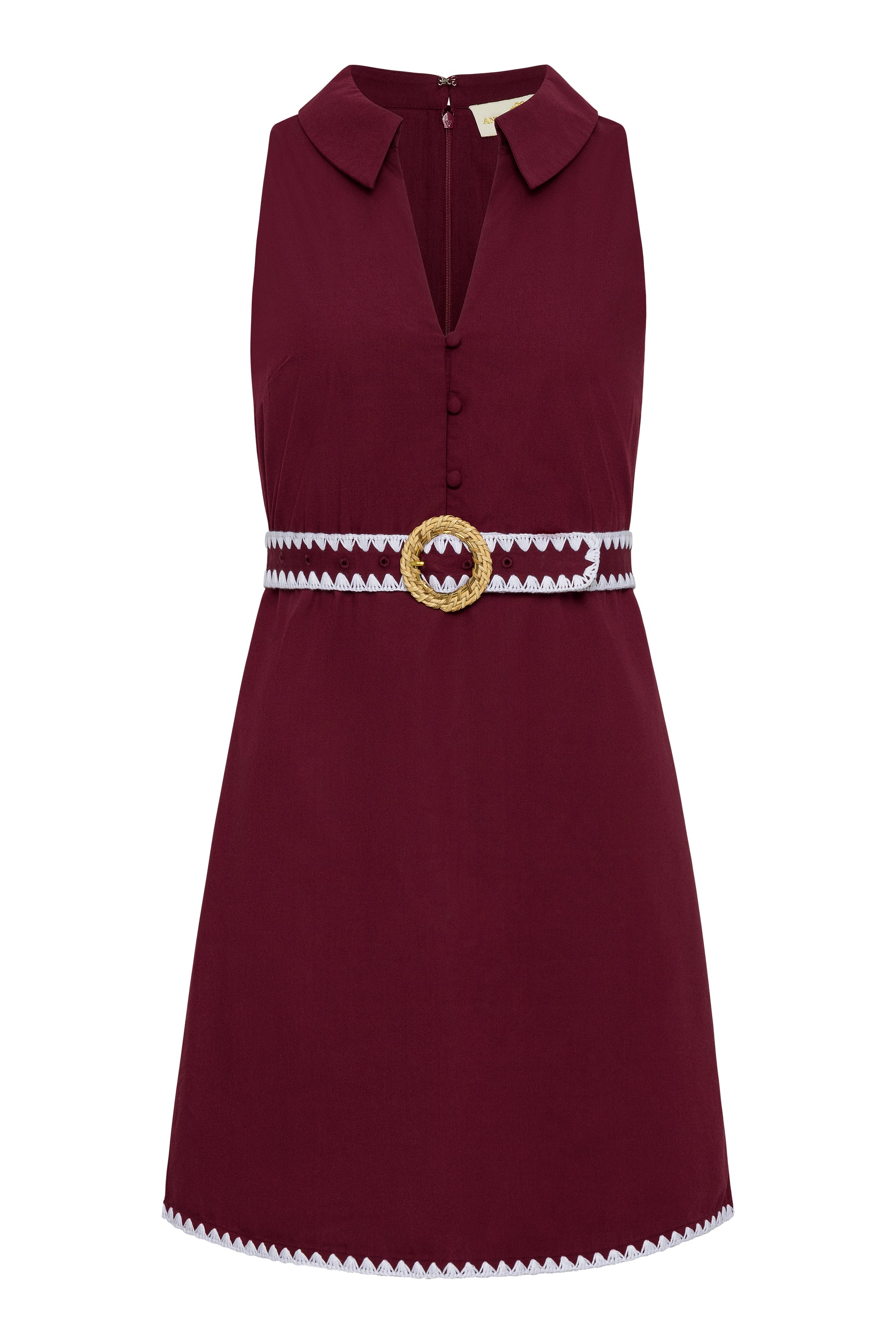 maroon and white dress Kaylee Dress