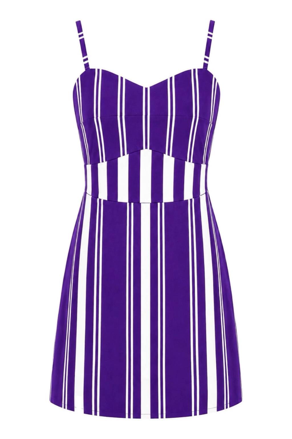 Lauryn Purple Stripe Mini Dress