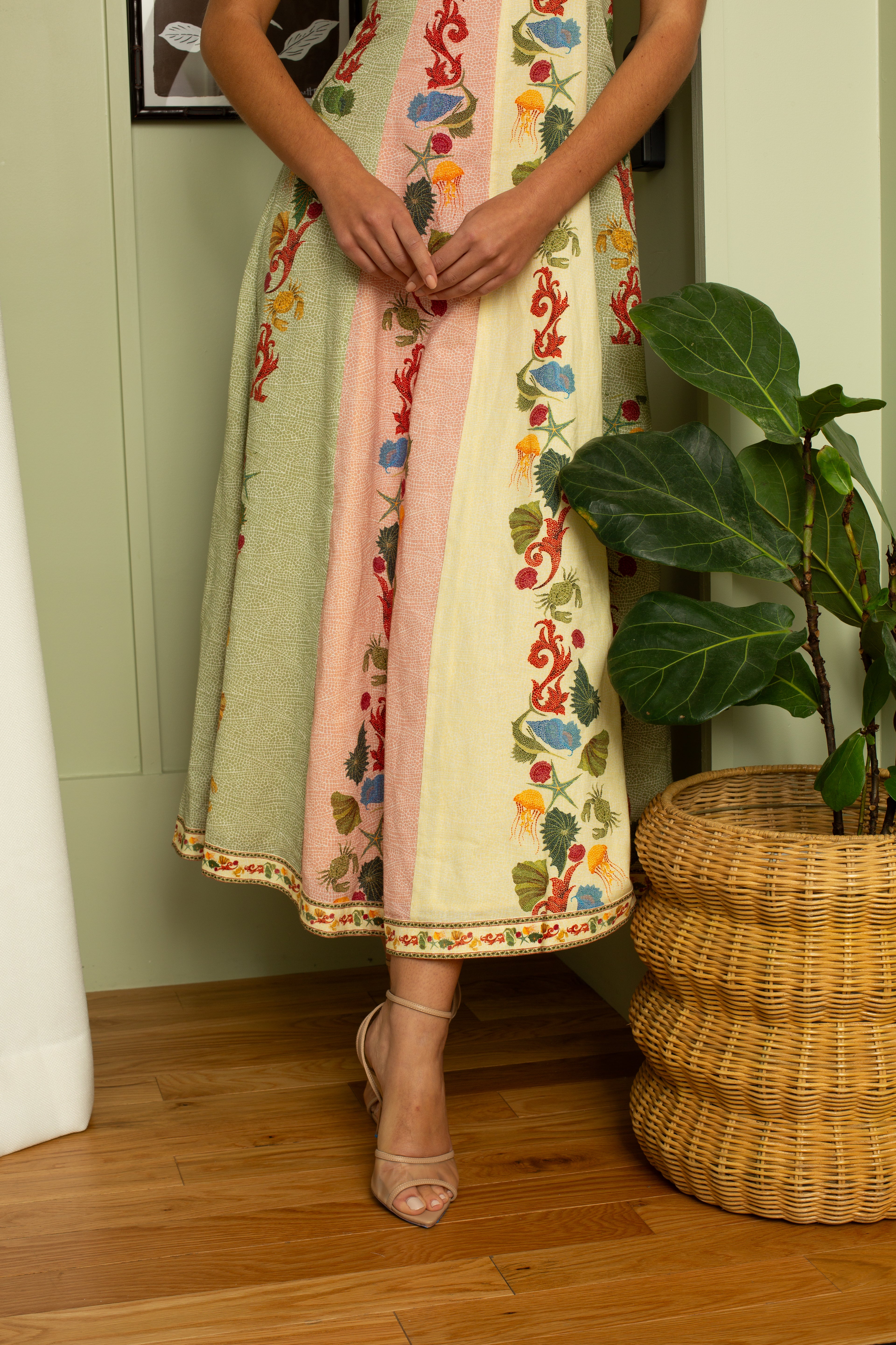 Loren Multi Shell Midi Dress