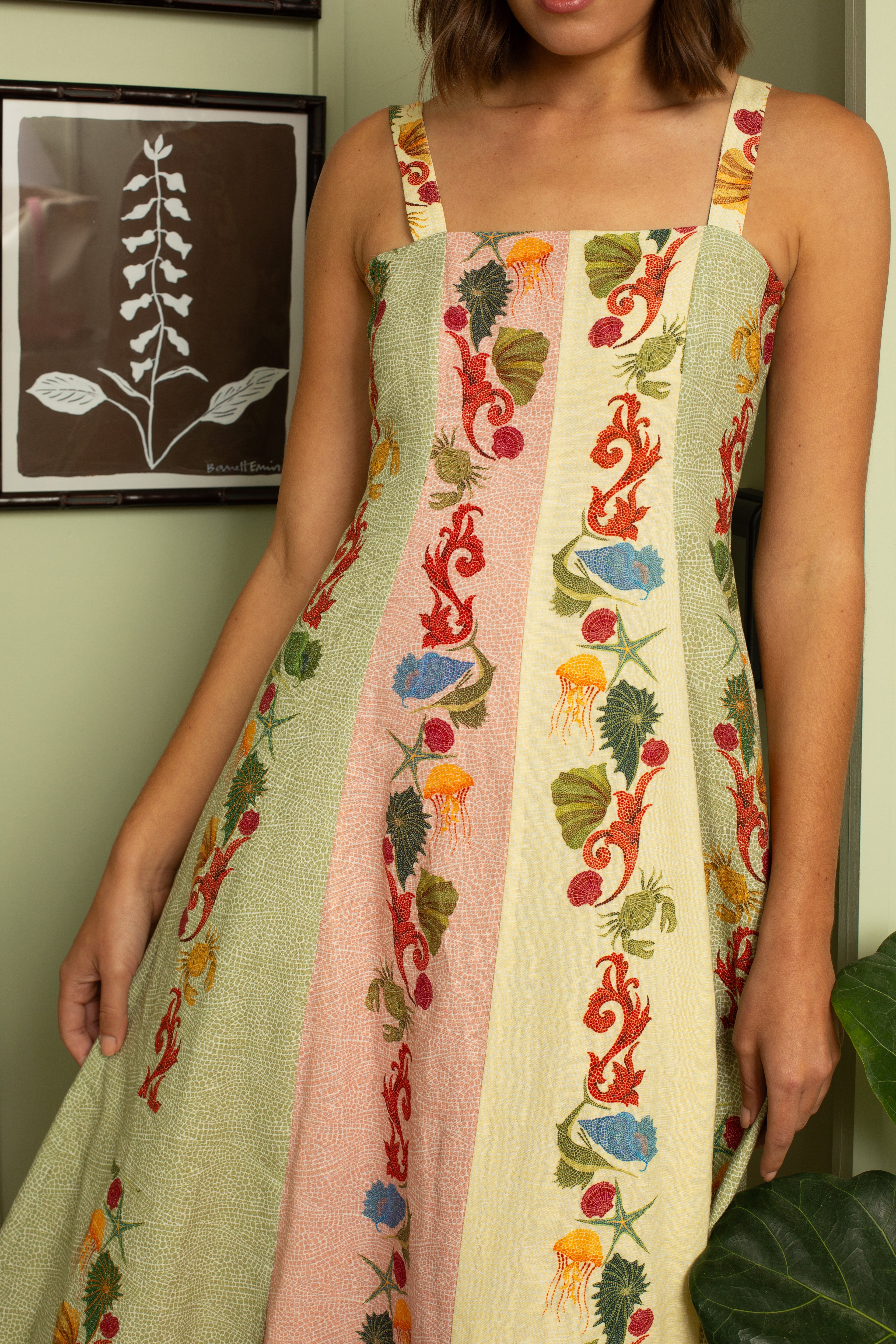 Loren Multi Shell Midi Dress