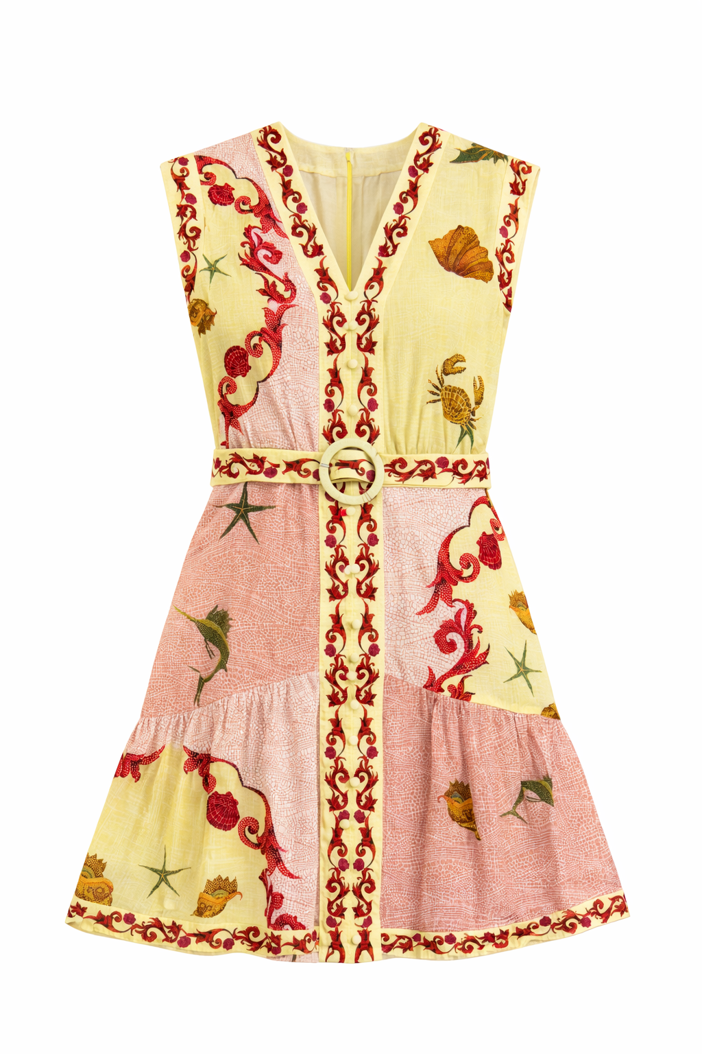 Ruby Blush Shell Mini Dress