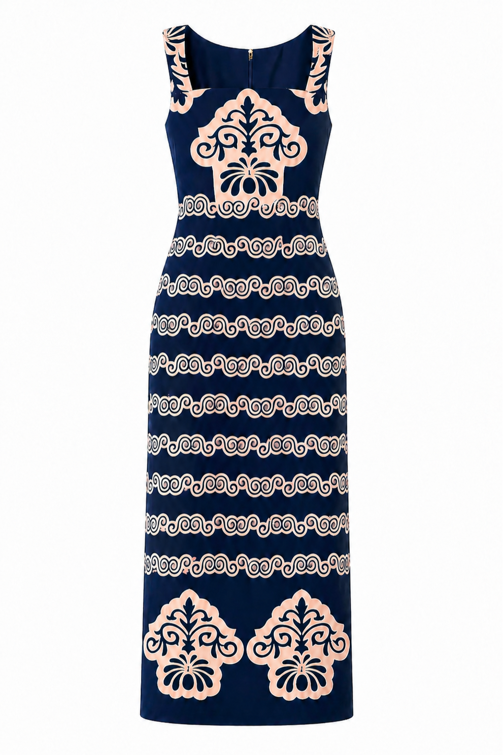 Skylar Navy Sea Wall Midi Dress