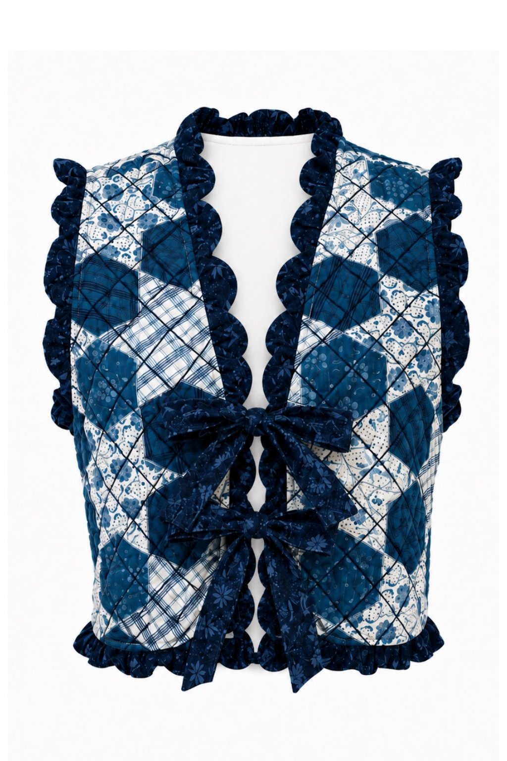 Jazz Navy Maribel Quilt Vest