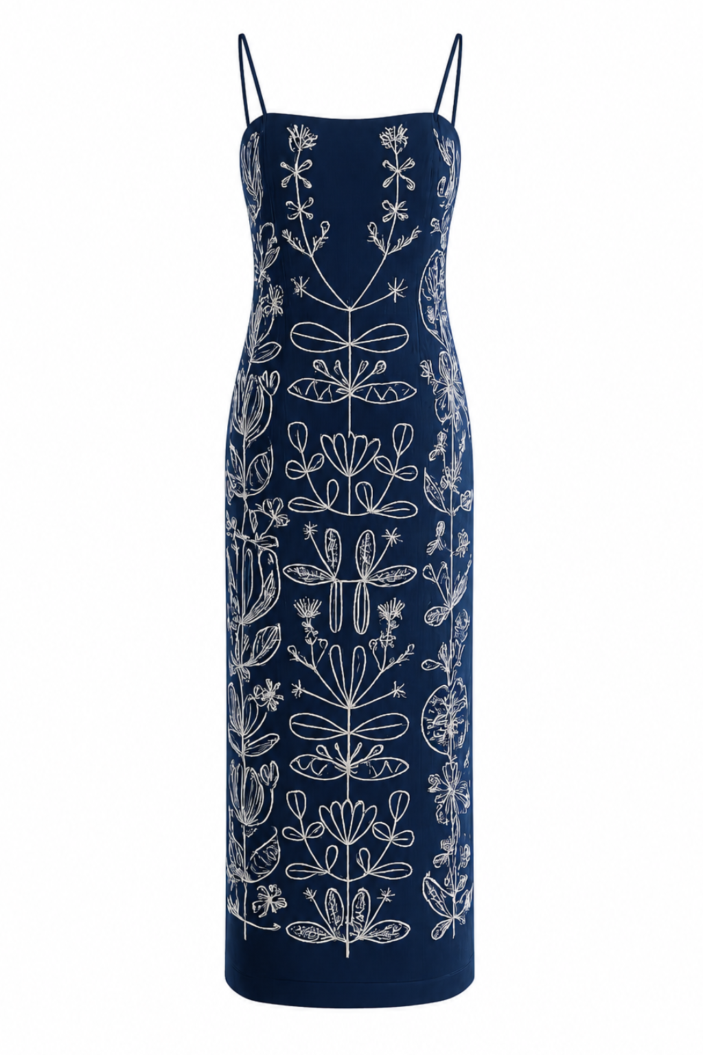 avin cotton embroidered midi dress Women's Embroidered Trim Midi Dress