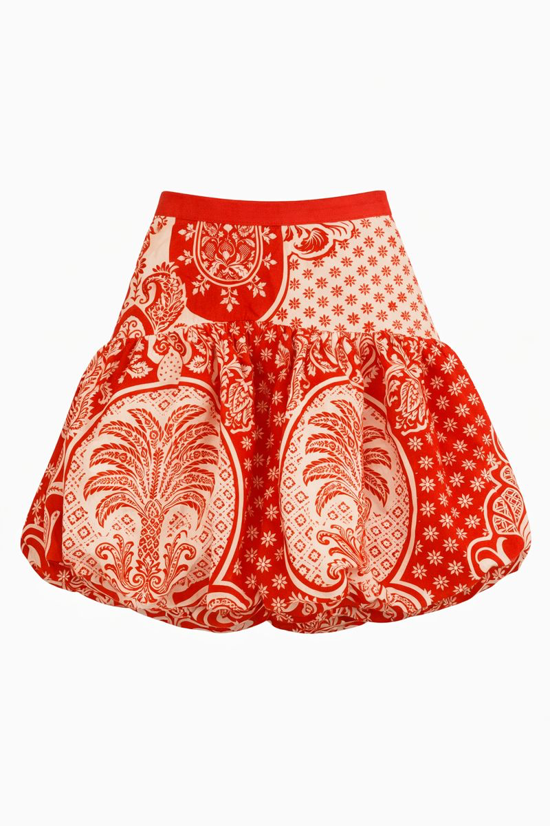 Willa Summer Punch Paisley Bubble Skirt