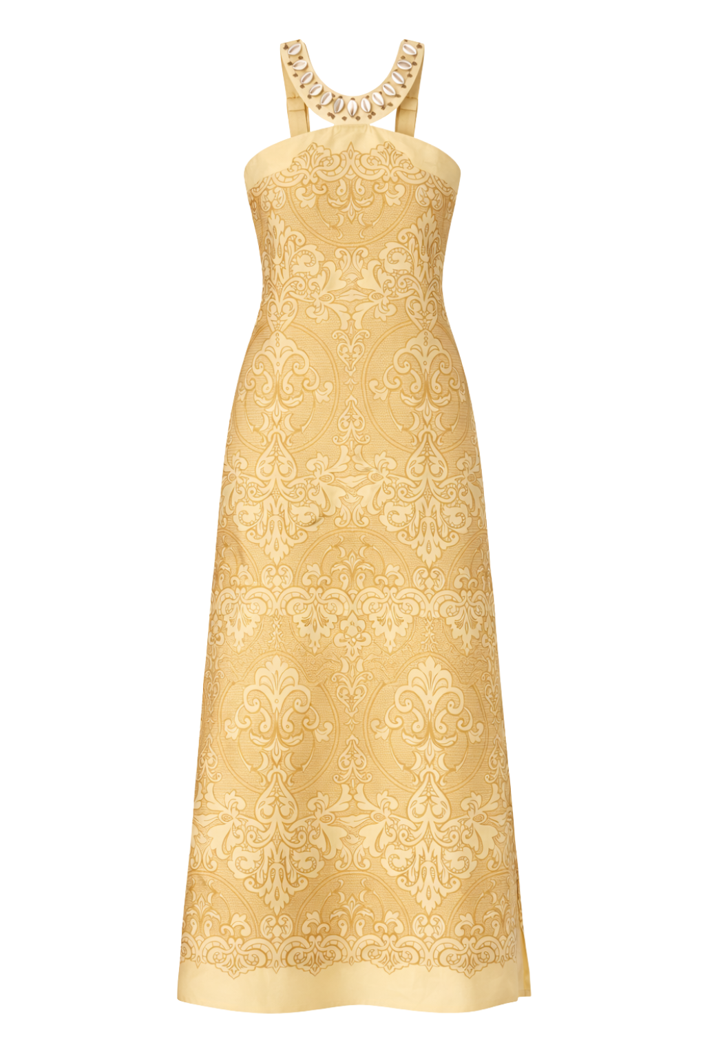 Abigail Sand Shell Strap Midi Dress