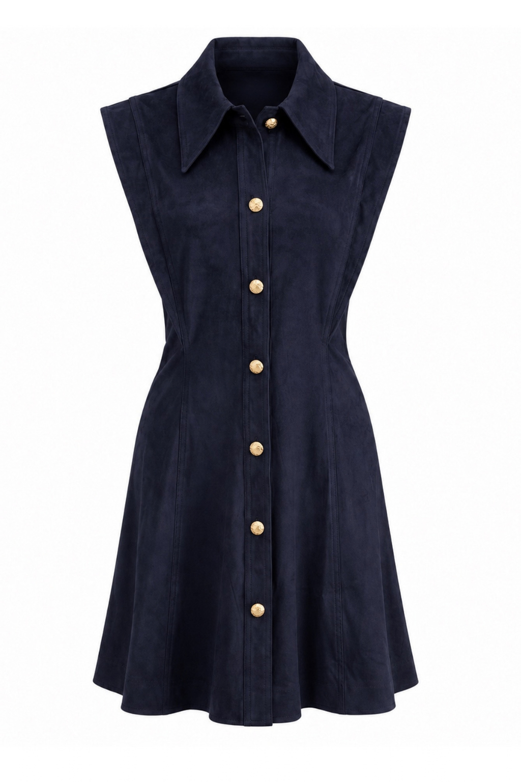 Albie Navy Suede Mini Dress