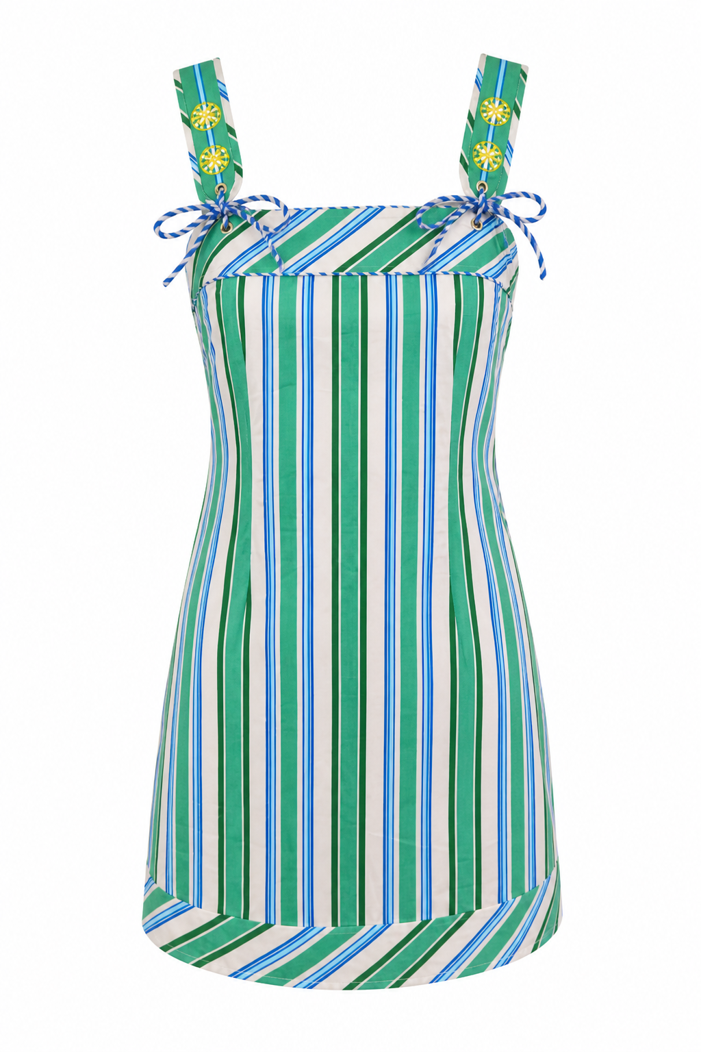 Blaine Luca Emerald Stripe Mini Dress