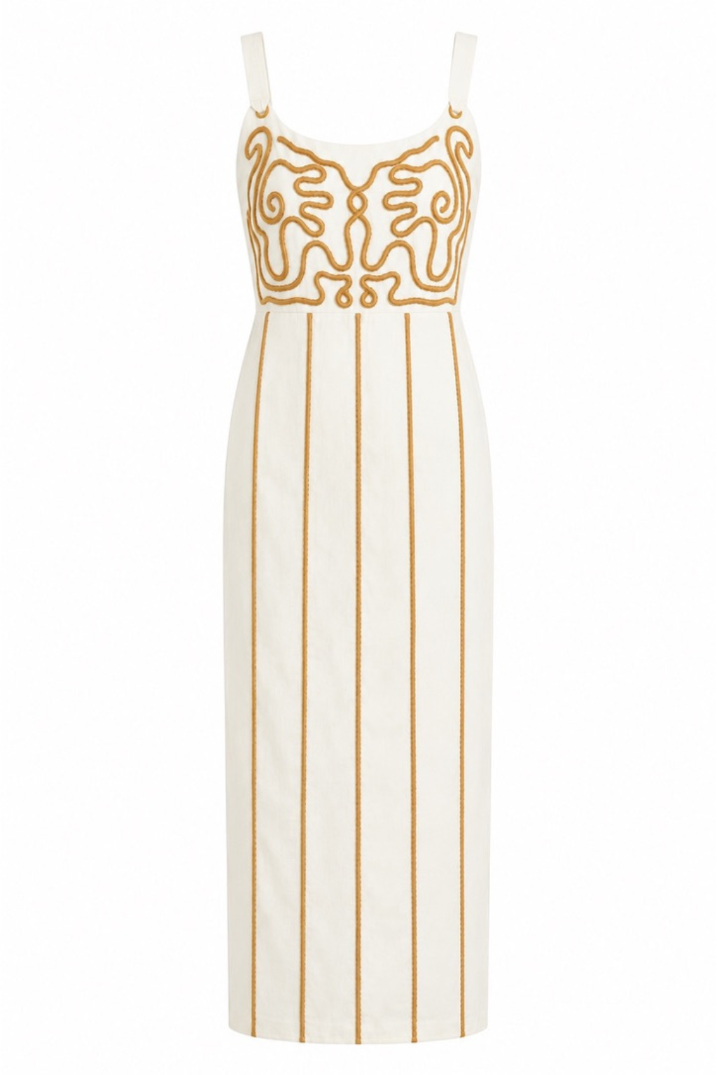 Blare Golden Coast Embroidery Midi Dress