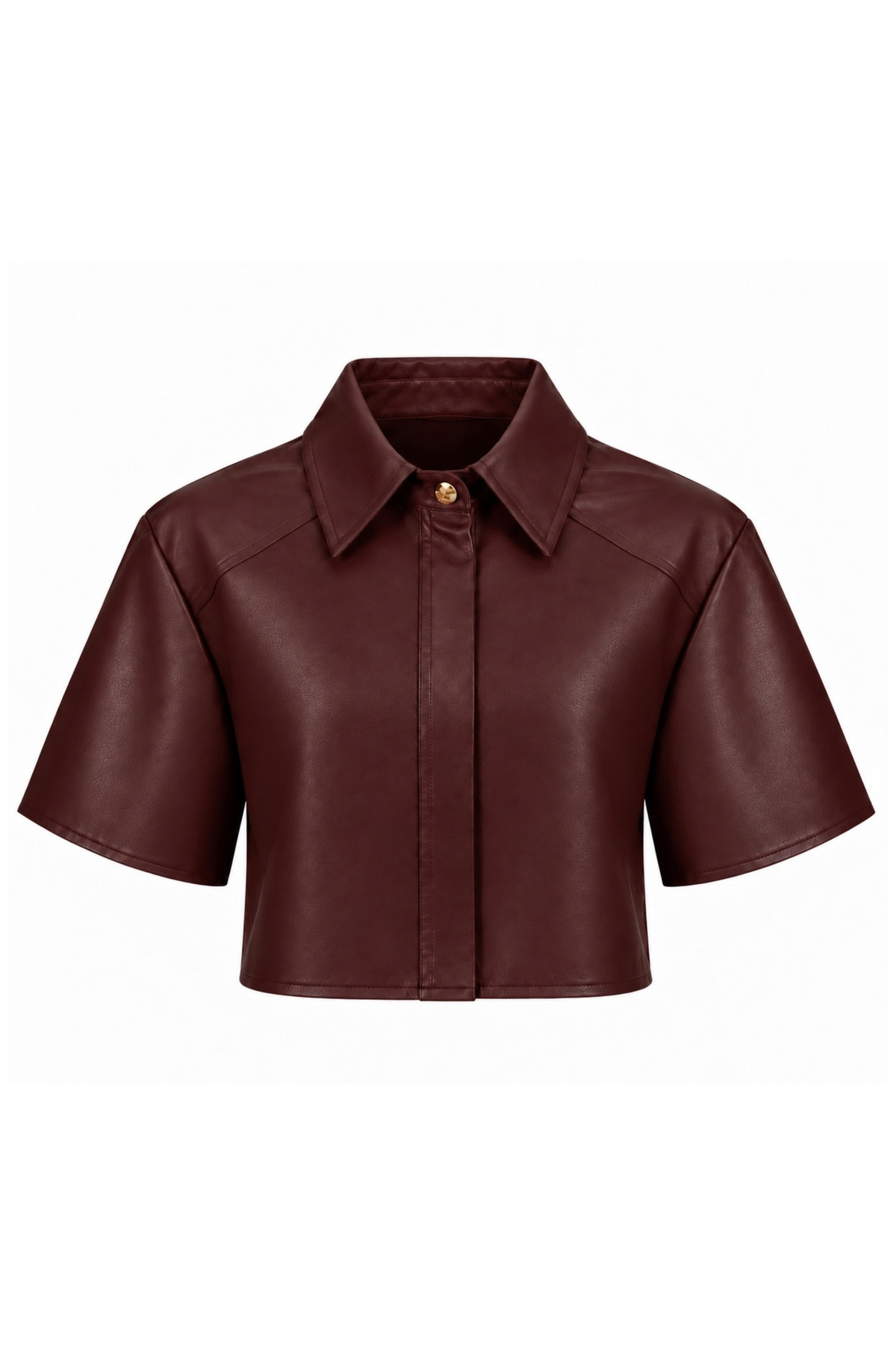 Boston Maroon Leather Top