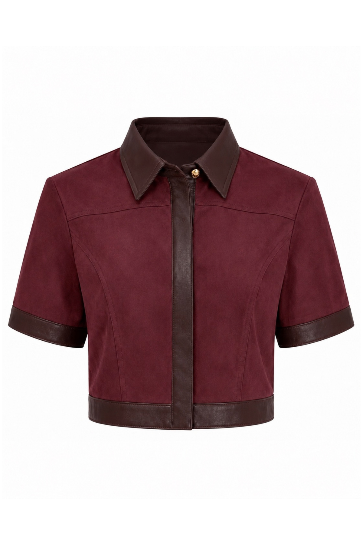 Boston Maroon Suede Top