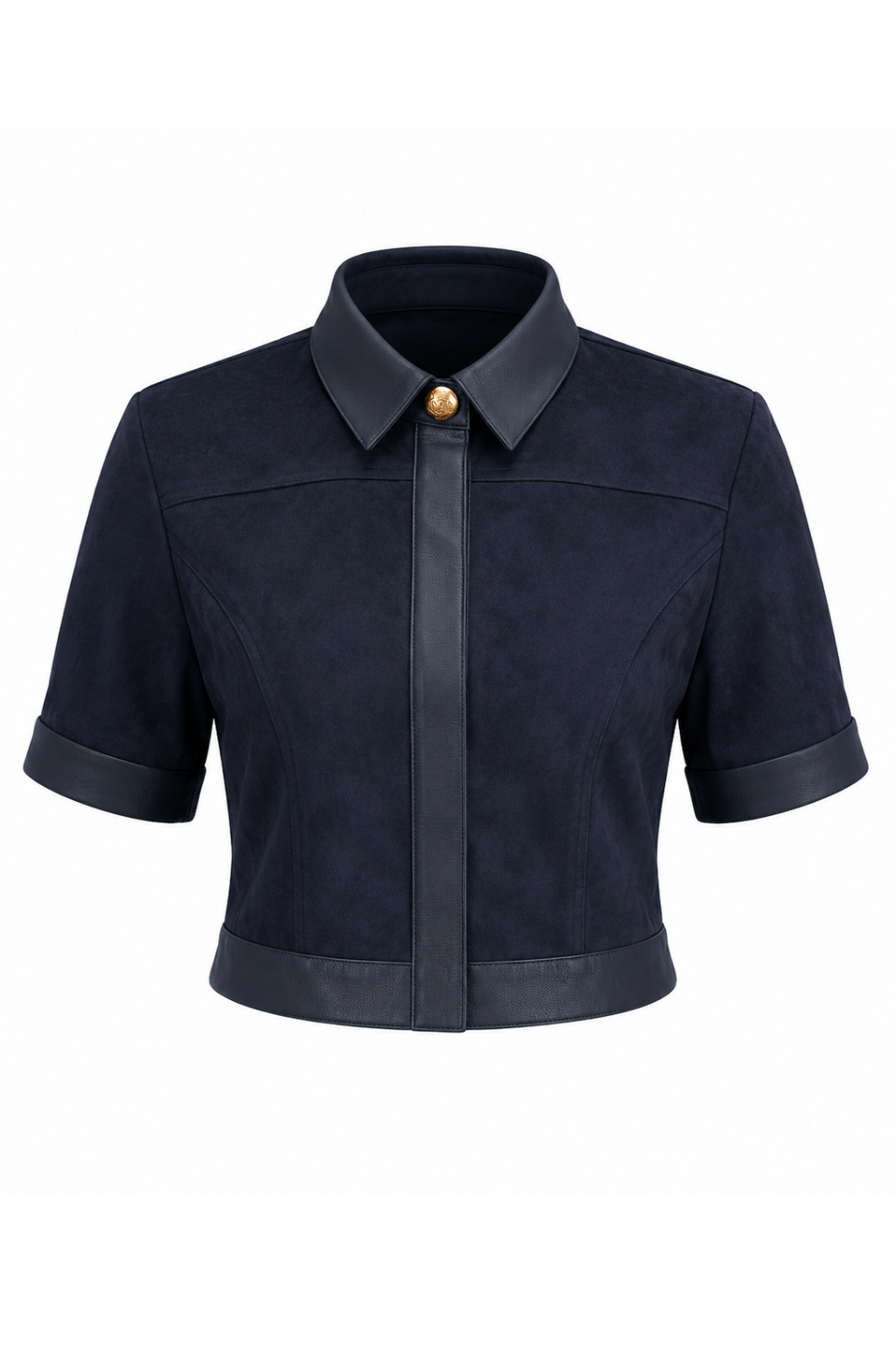 Boston Navy Suede Top