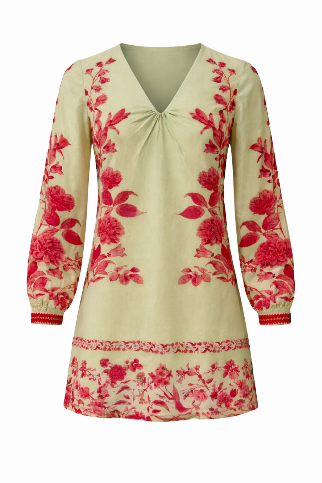 Danae Coral Petal Floral Mini Dress