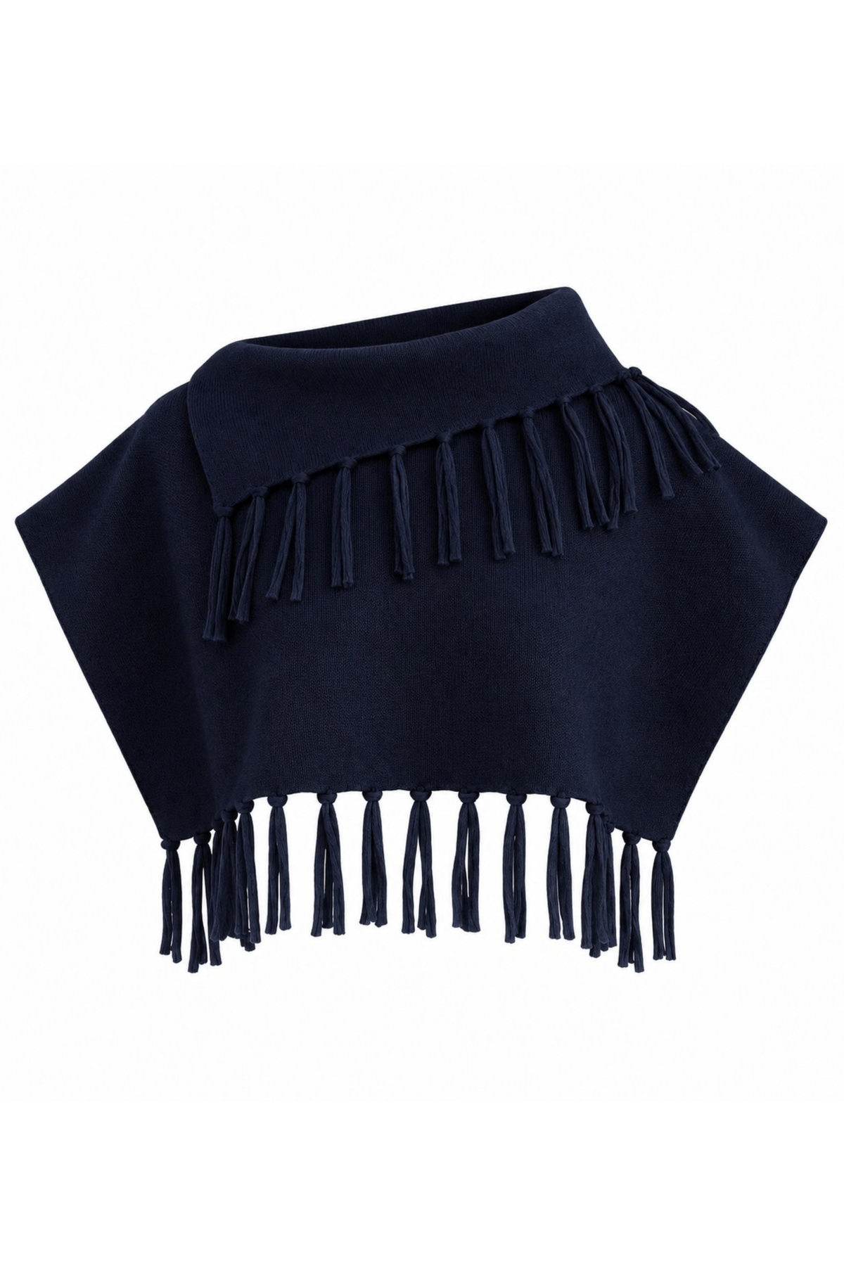 Navy Fringe Wrap