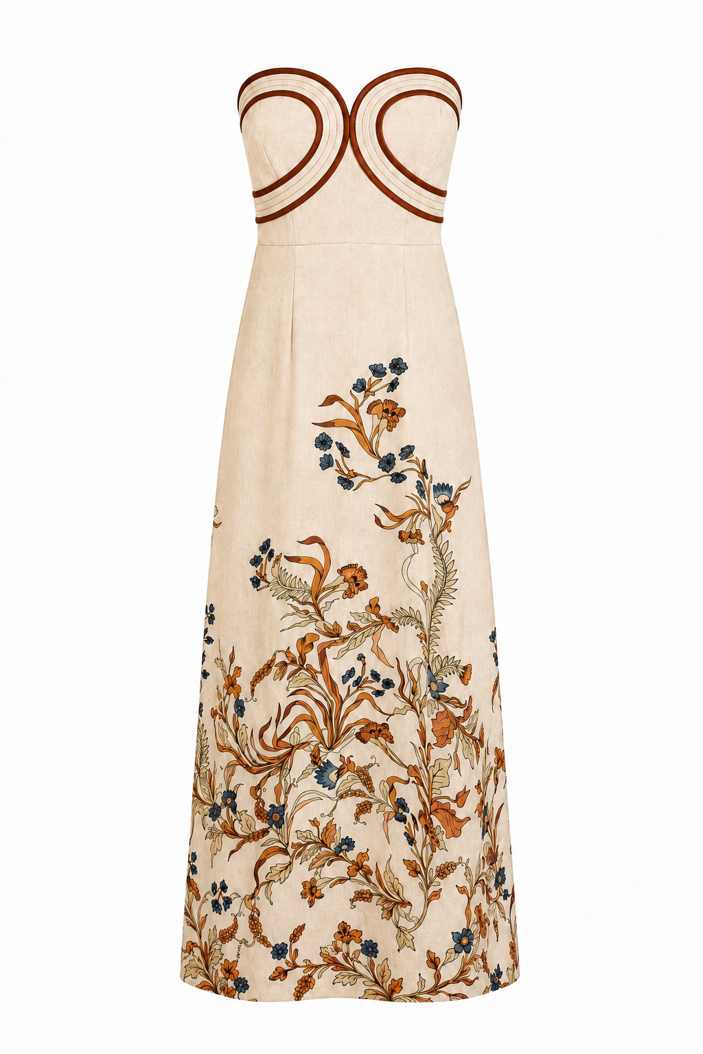Hayden Ivory Faun Strapless Midi Dress