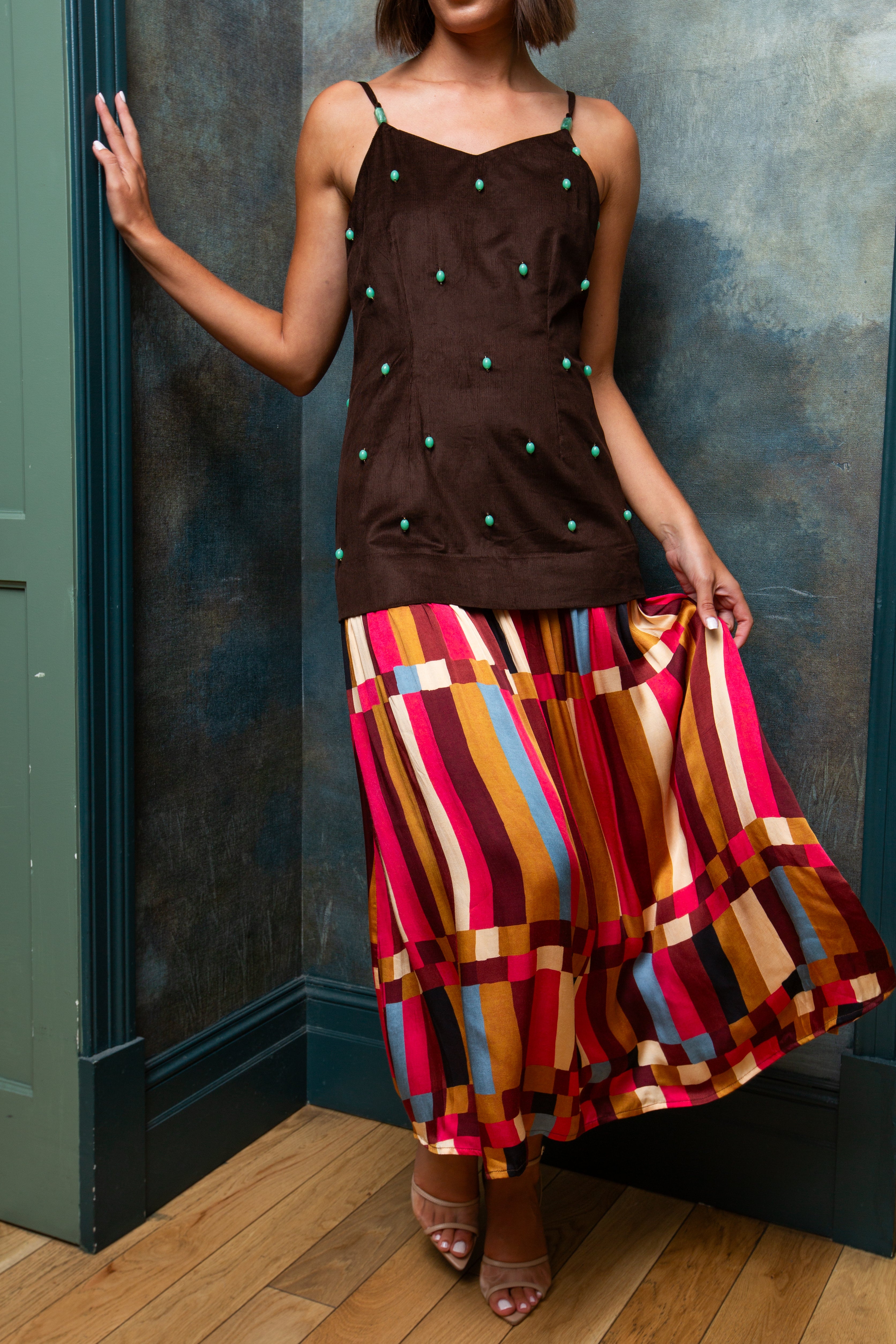 Henry Autumn Stripe Midi Dress
