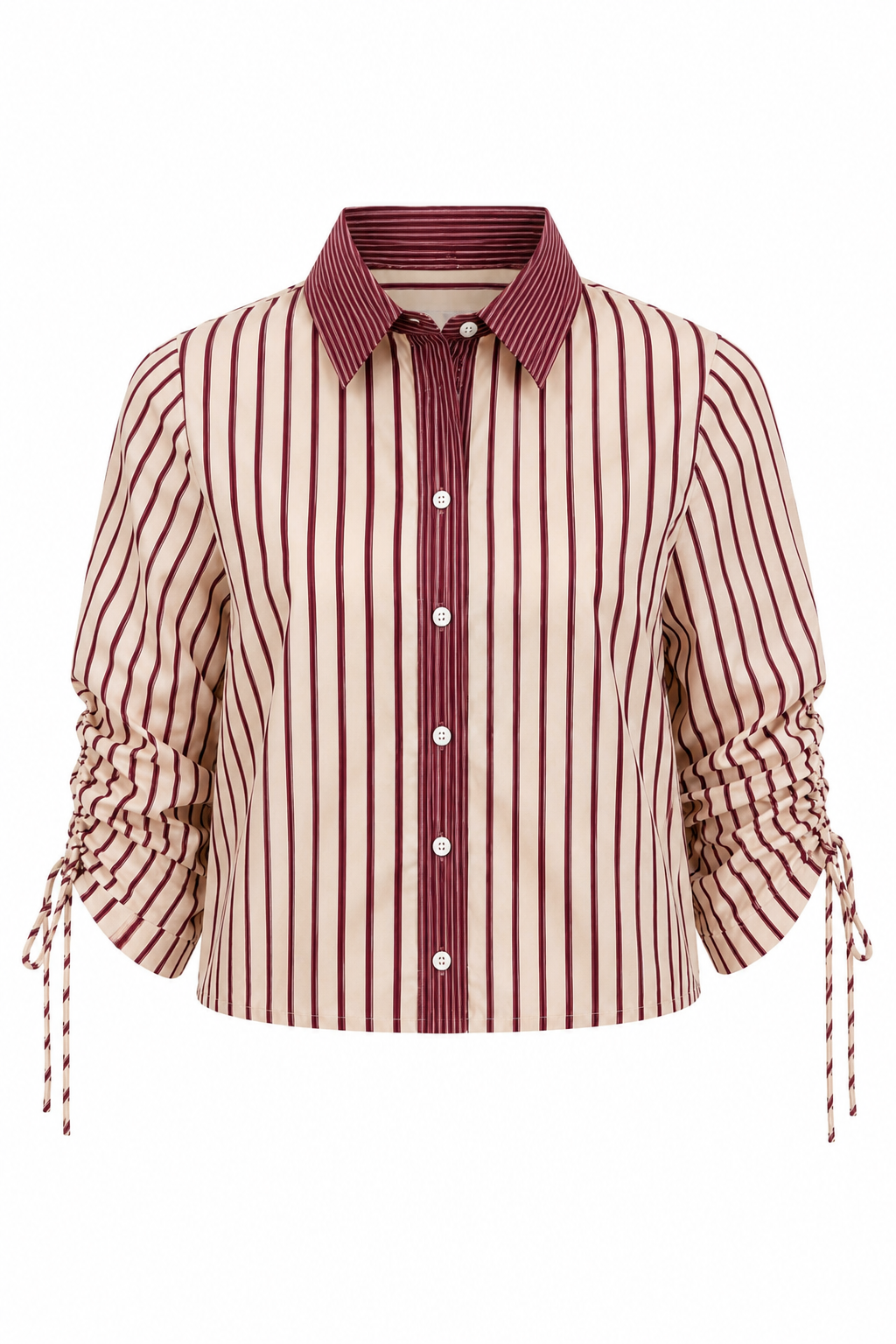 Jayelle Maroon Stripe Top