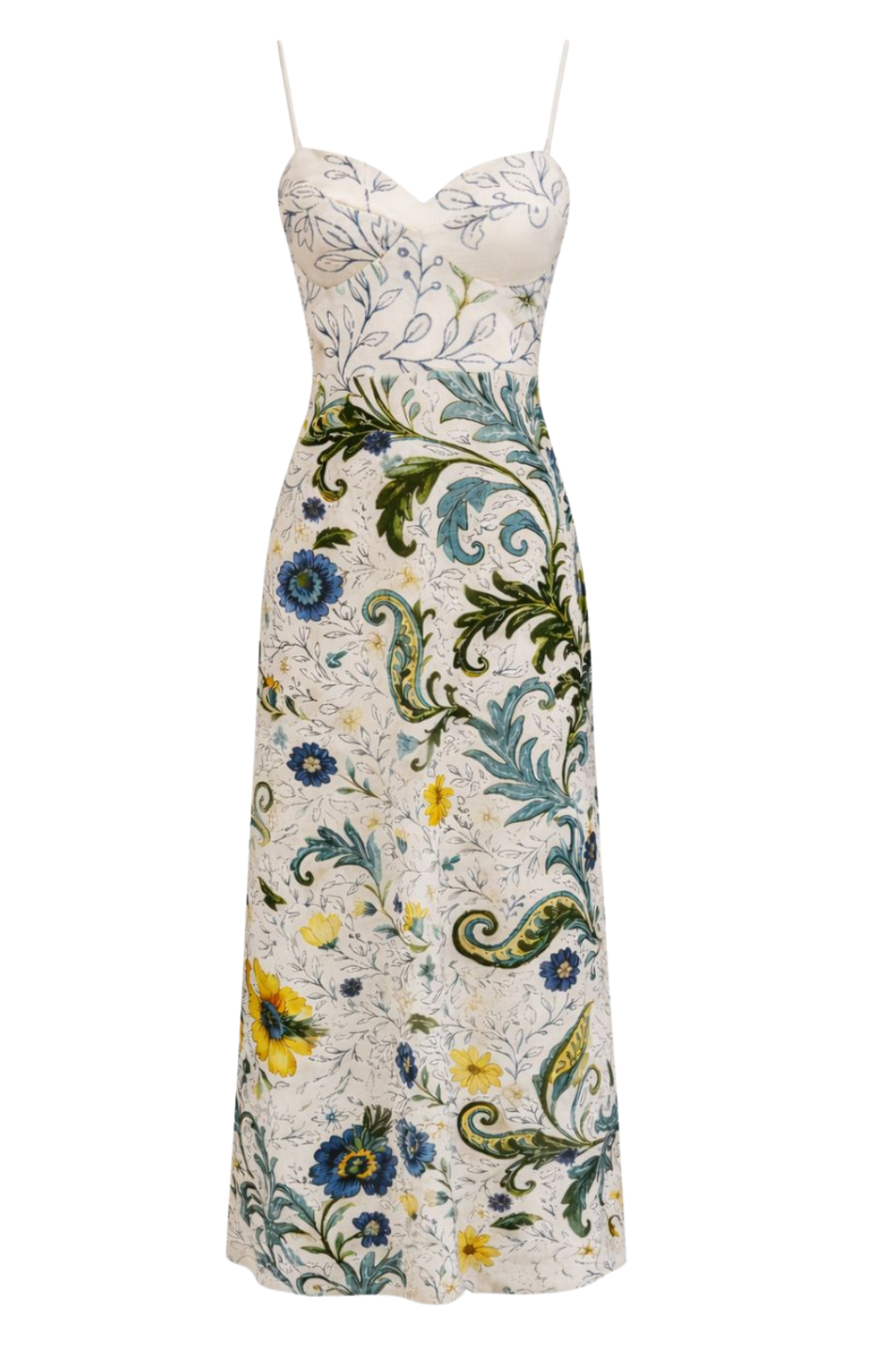 Lauren Multi Floral Daisy Midi Dress