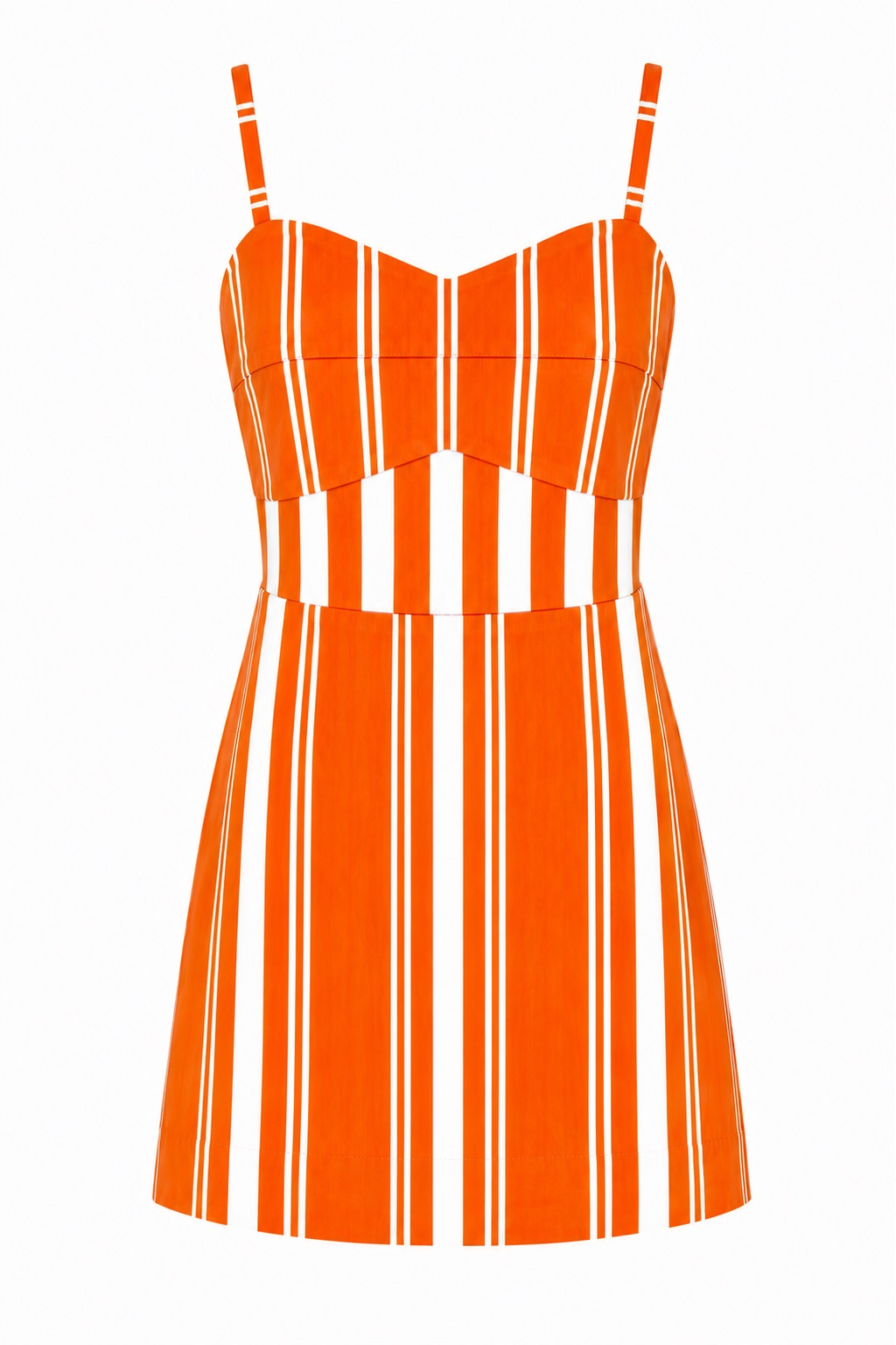 Lauryn Bright Orange Stripe Mini Dress