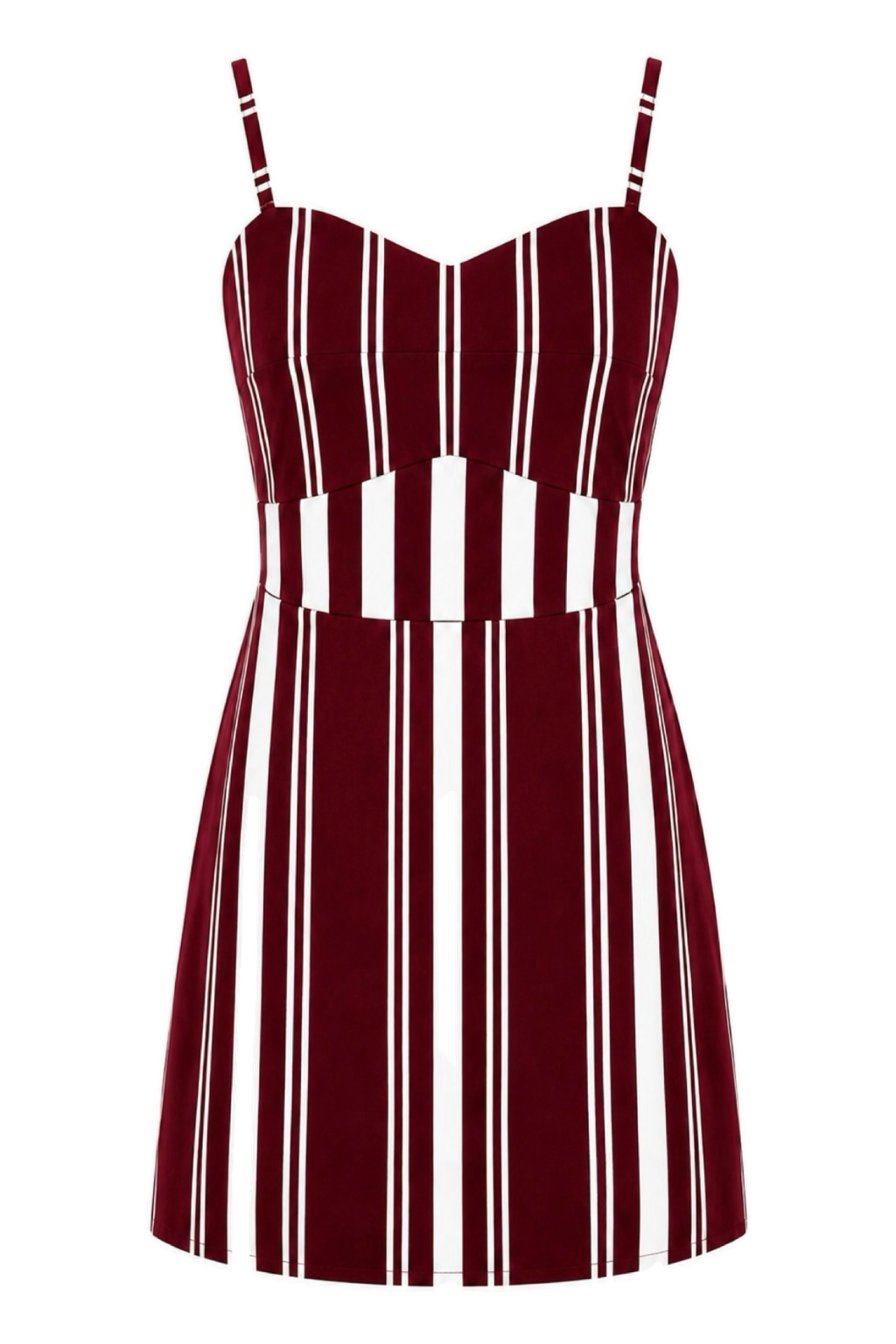 Lauryn Maroon Stripe Mini Dress