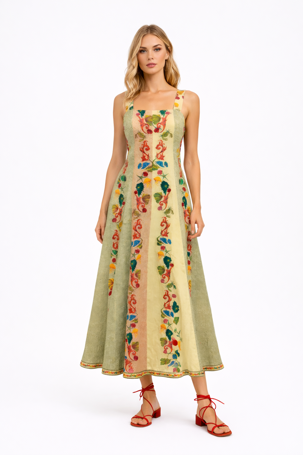 Loren Multi Shell Midi Dress