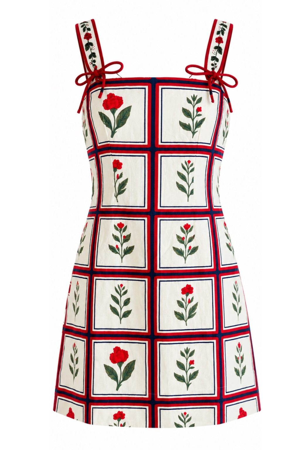 Mary Rosetta Floral Tile Mini Dress