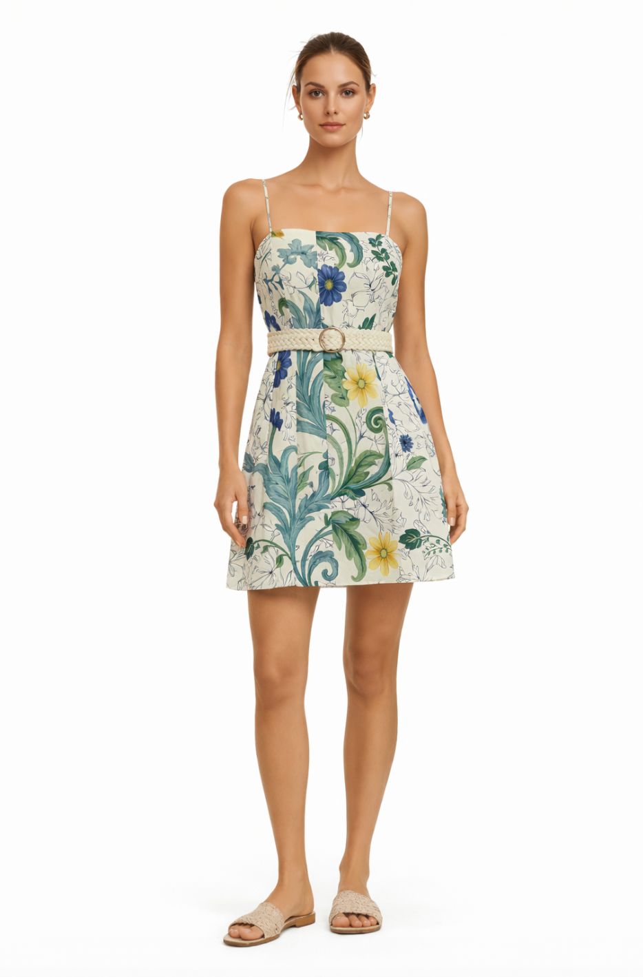 Megan Multi Floral Daisy Mini Dress