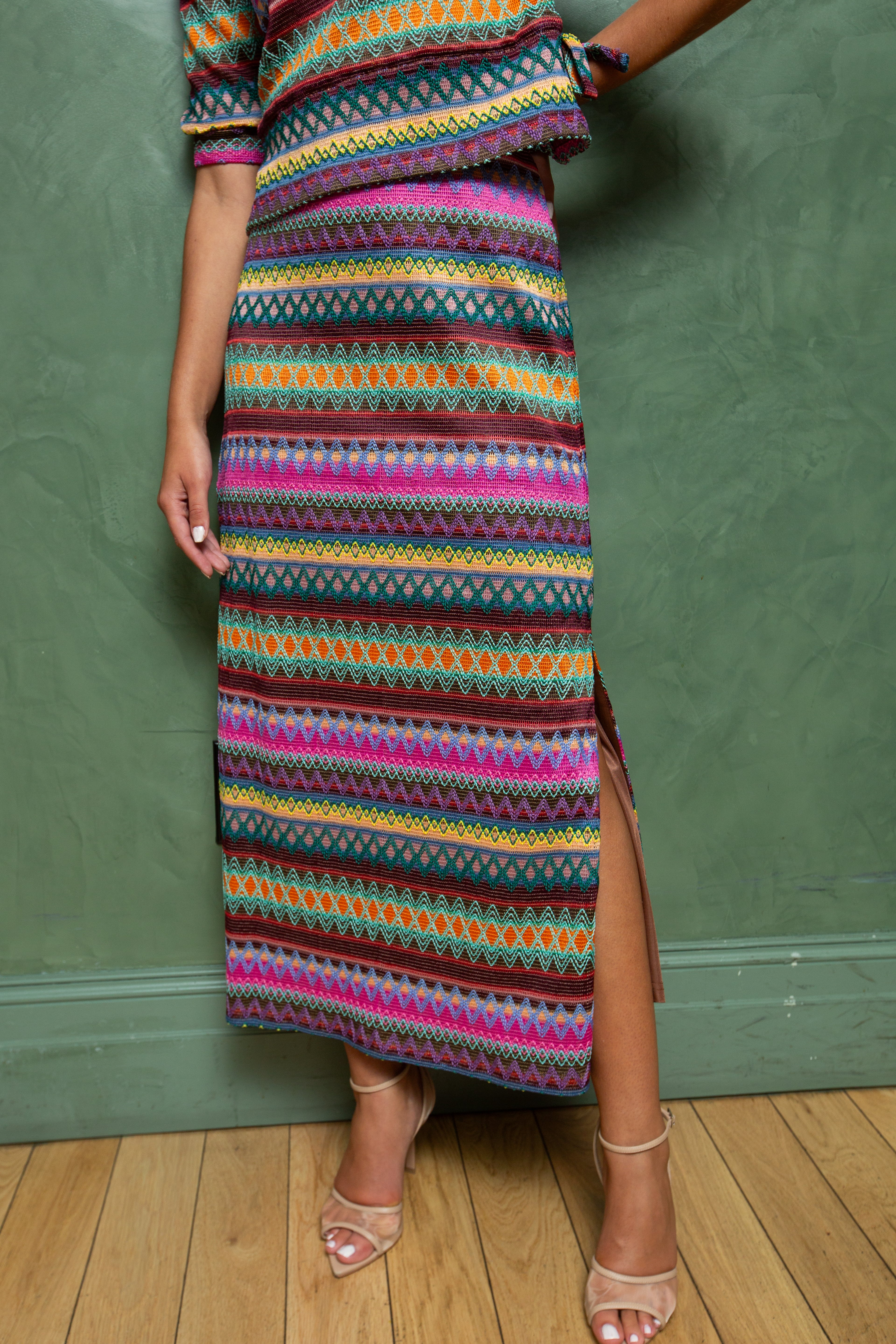 Millie Multi Mix Midi Skirt