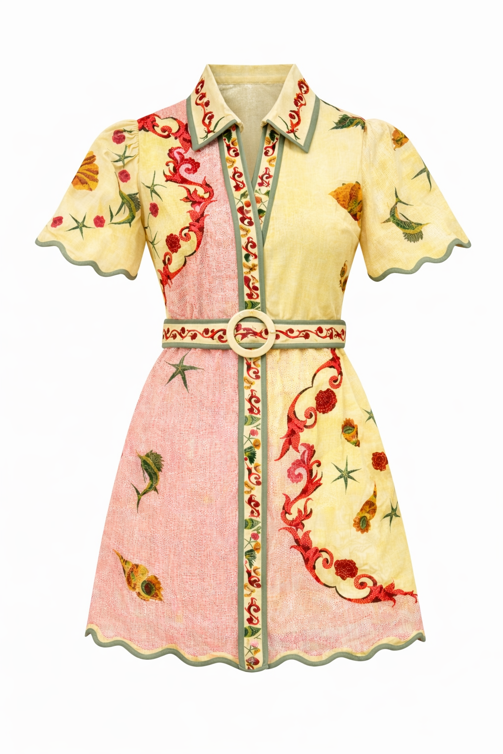 Poppy Blush Shell Mini Dress