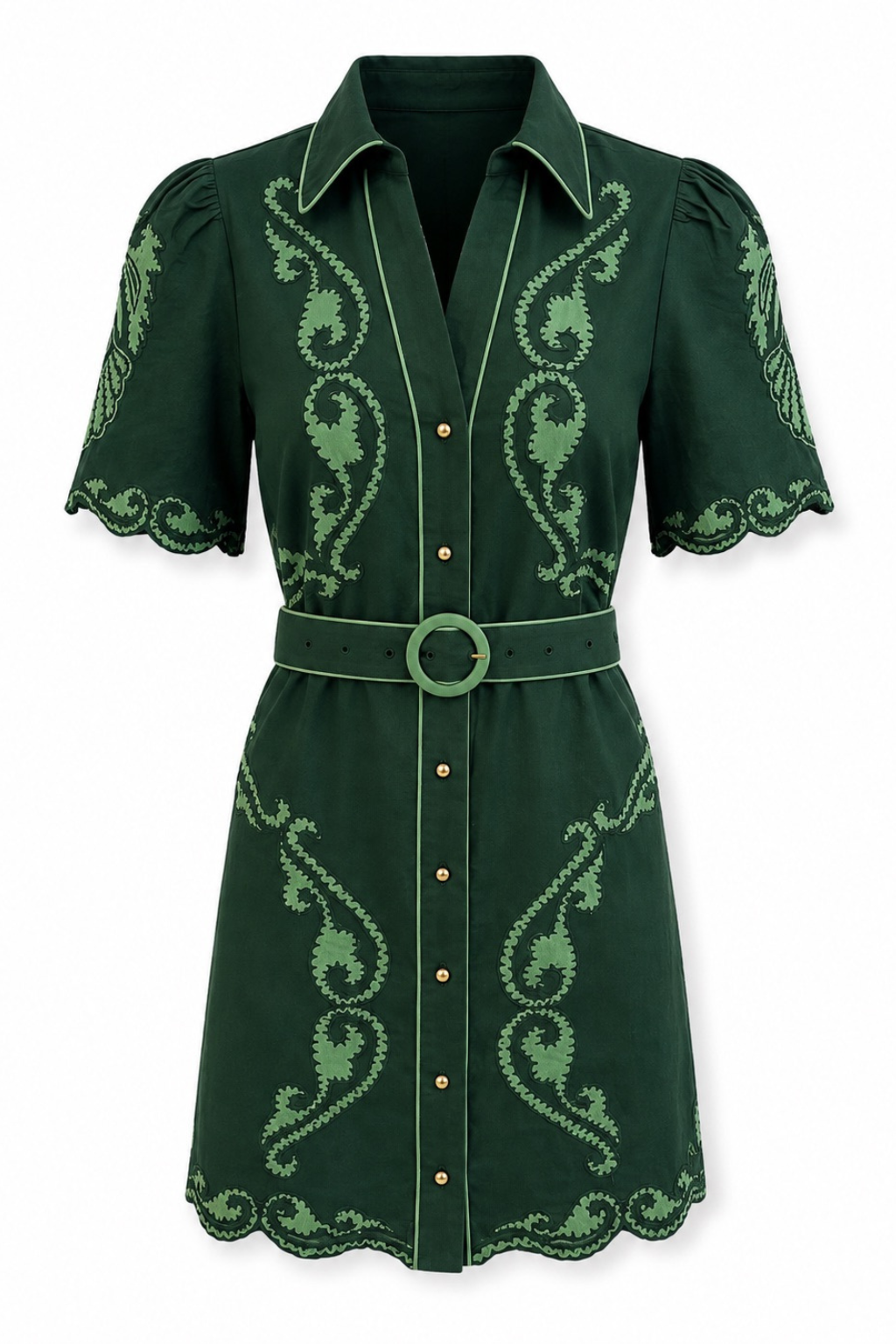 Poppy Regal Scallop Mini Dress