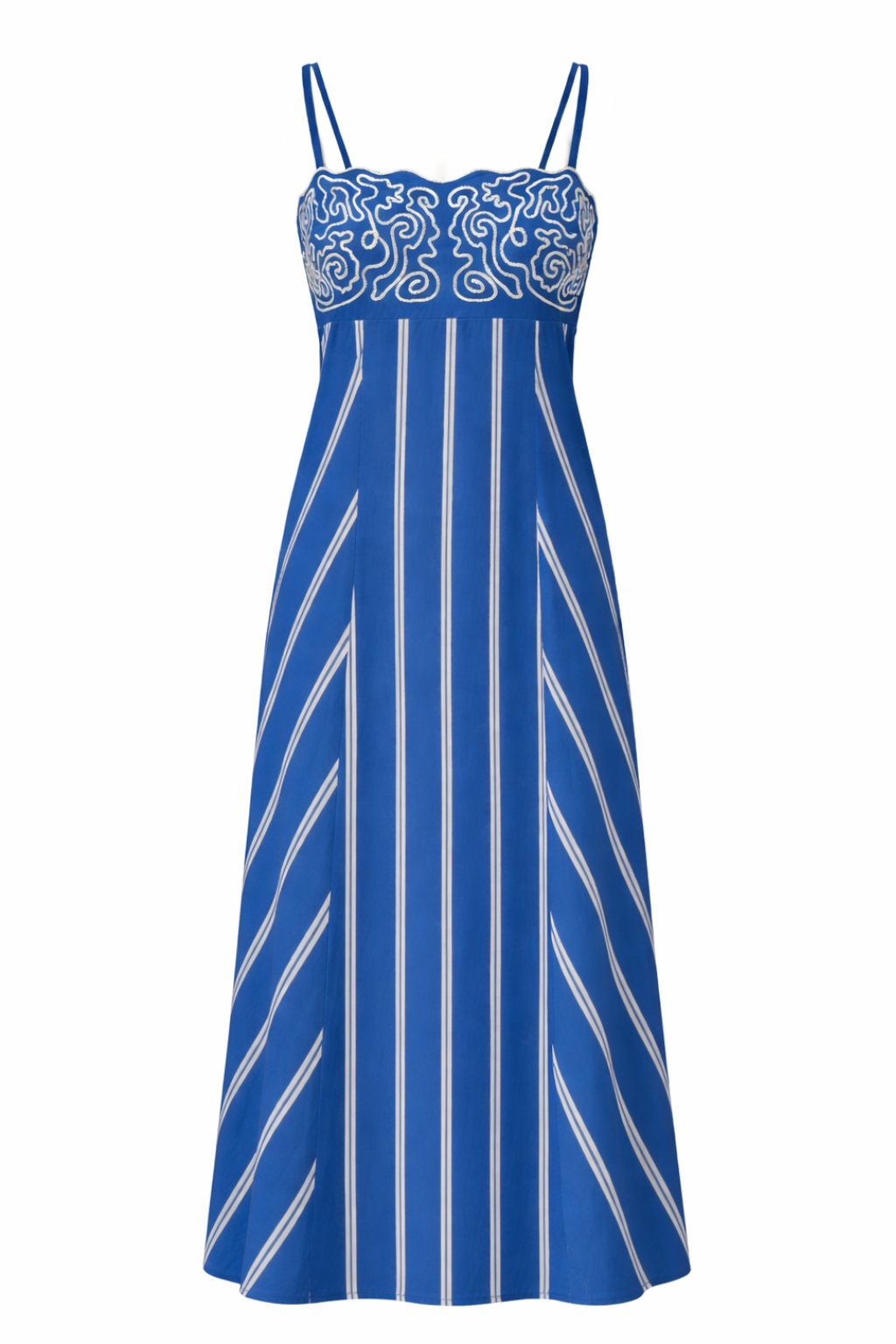 Prescott Cloud Ribbon Stripe Midi Dress