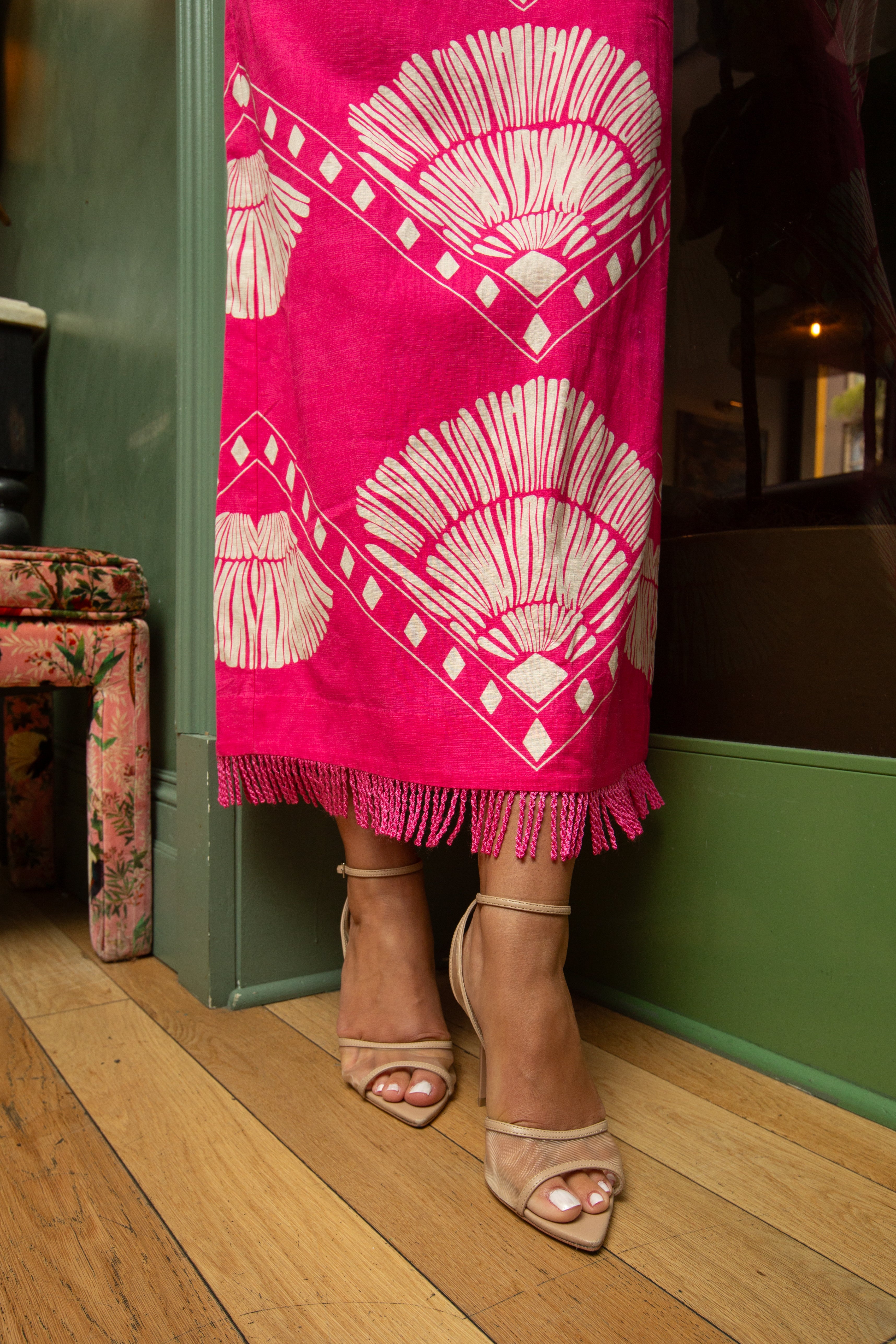 Shannon Hot Pink Midi Dress