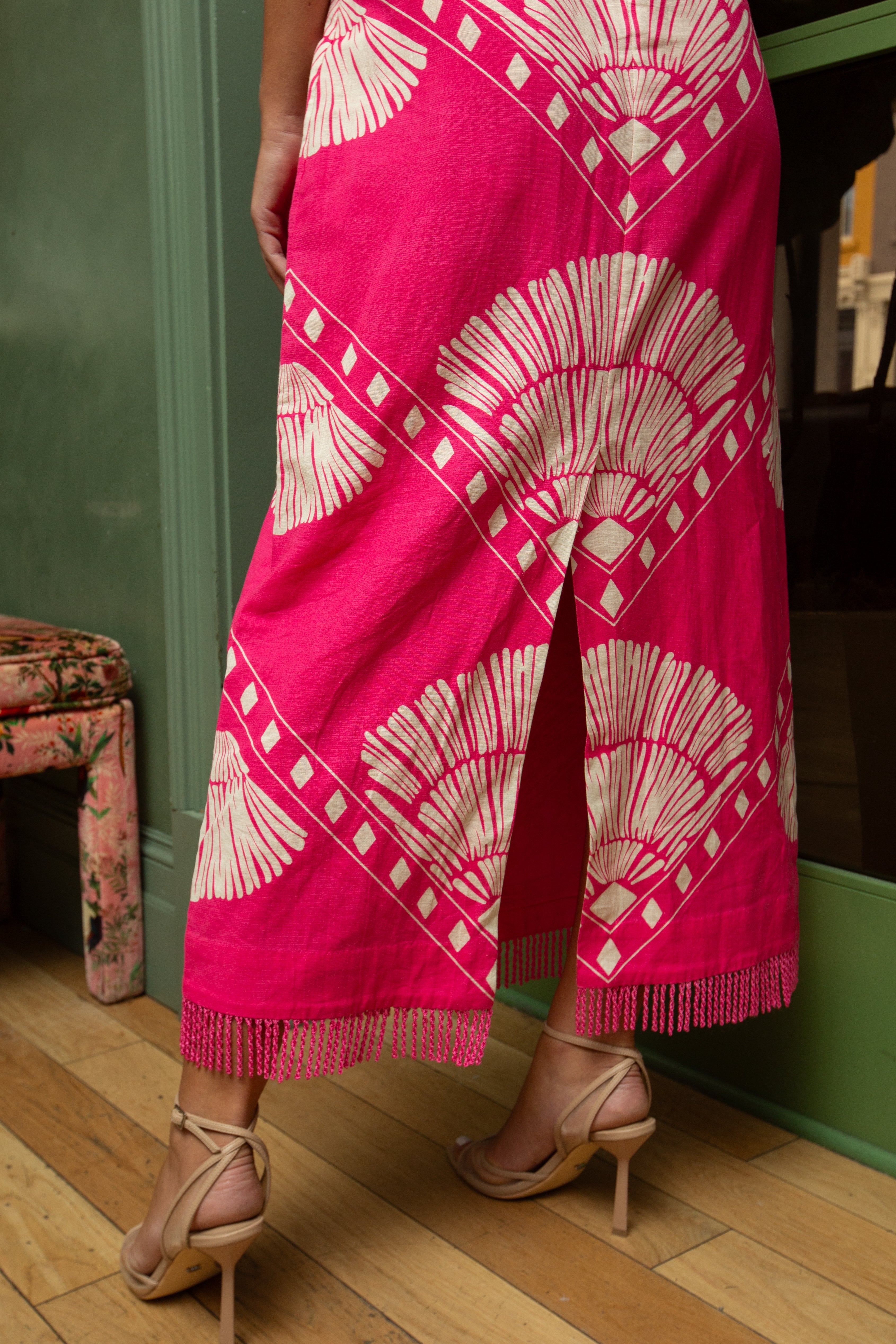 Shannon Hot Pink Midi Dress