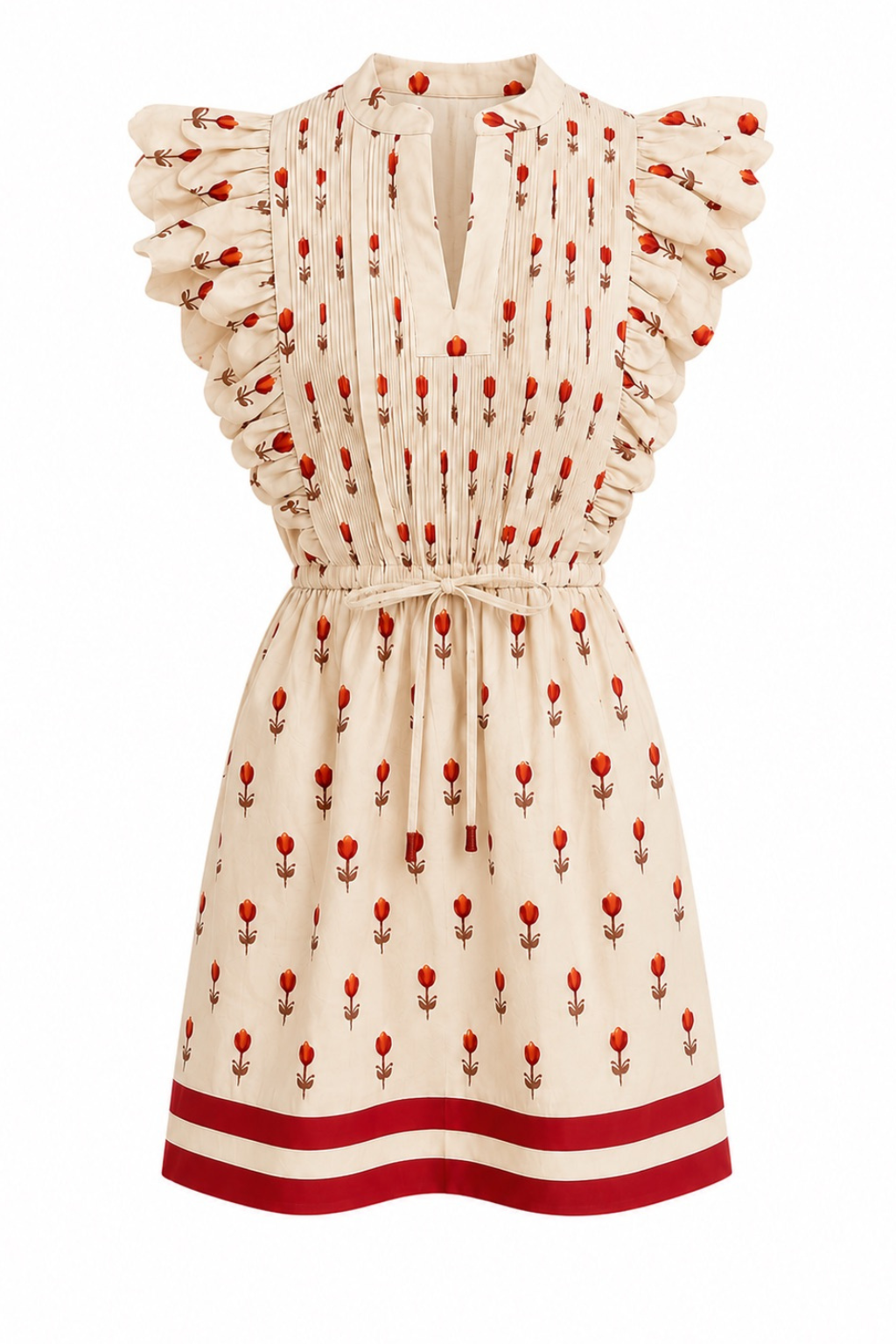 Talia Auburn Tulip Stripe Mini Dress