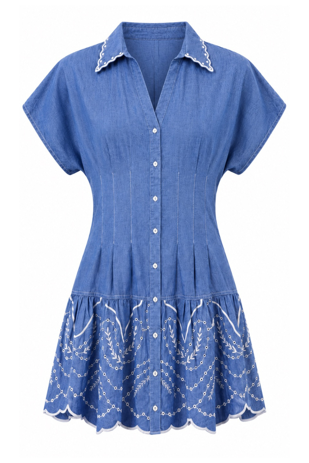 Kyle Denim Pearl Mini Dress