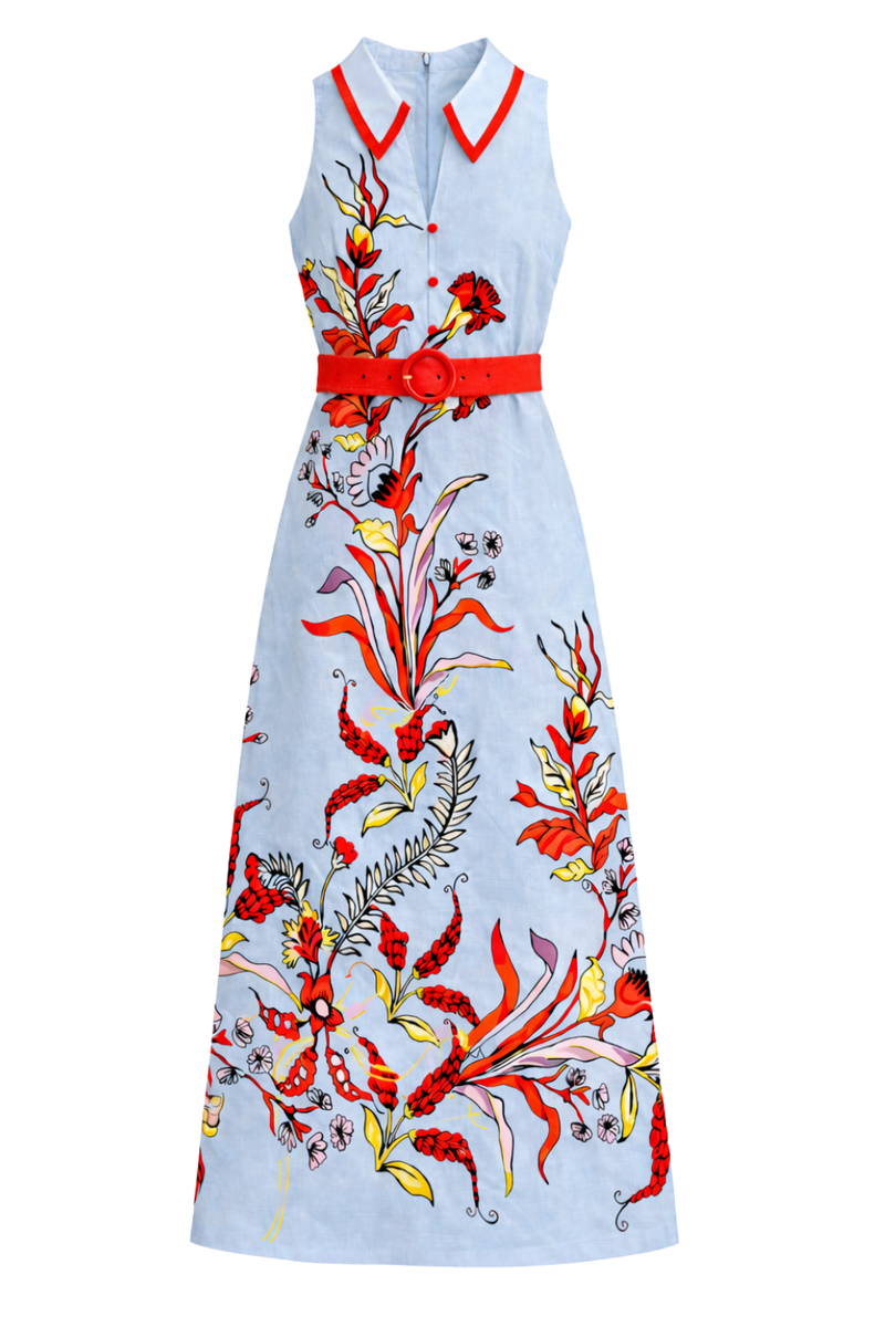 ワンピース todayful ette Flower Dress Jill Seascape Floral Midi Dress | Anna Cate