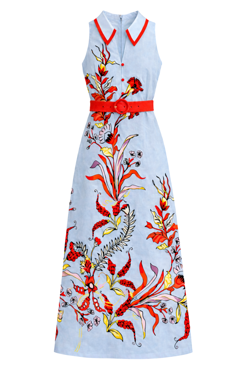 Jill Seascape Floral Midi Dress