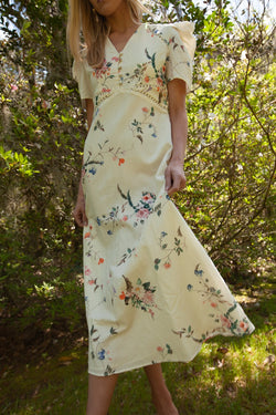 Elsie Midi Linen Dress